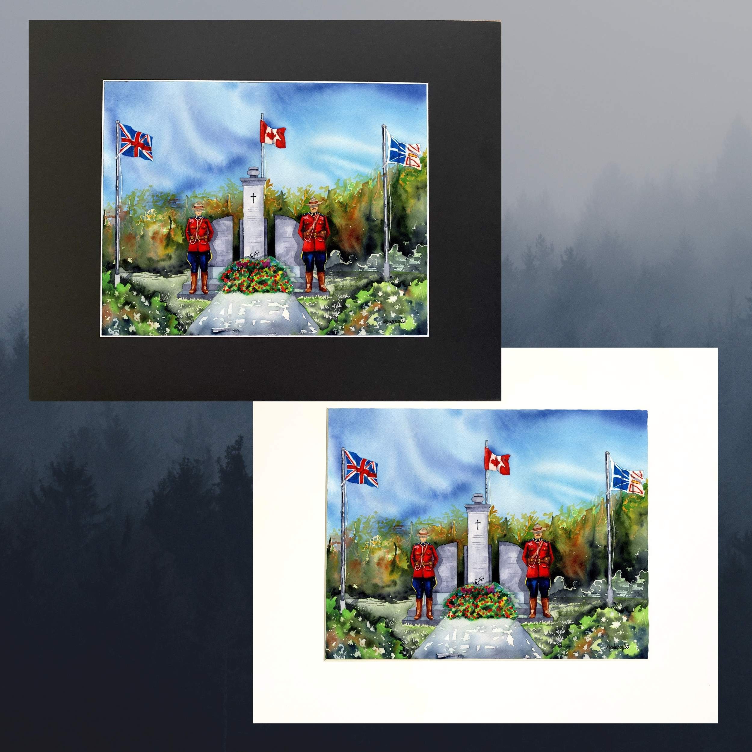 Newfoundland RCMP watercolor painting
