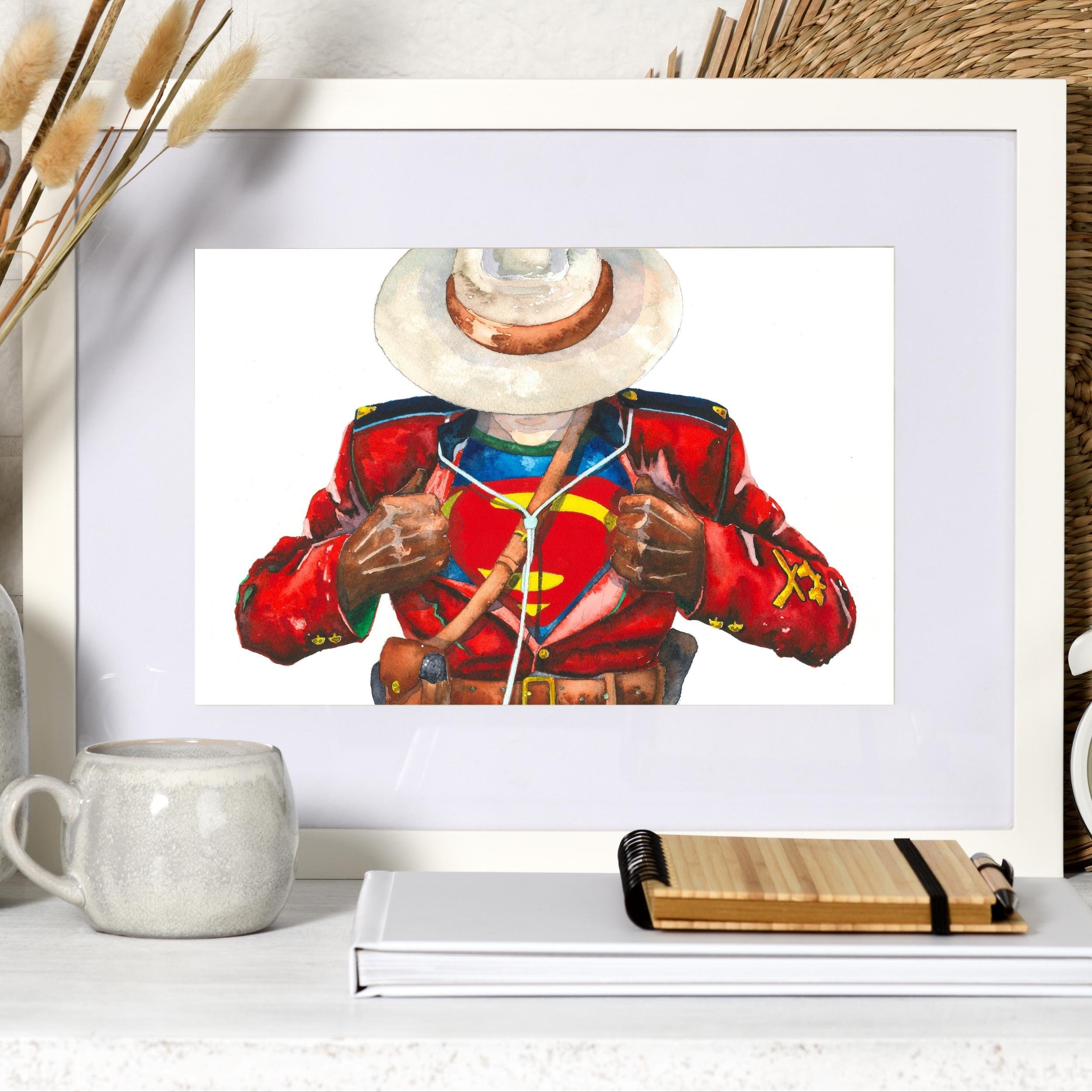 RCMP Officer Watercolor Painting