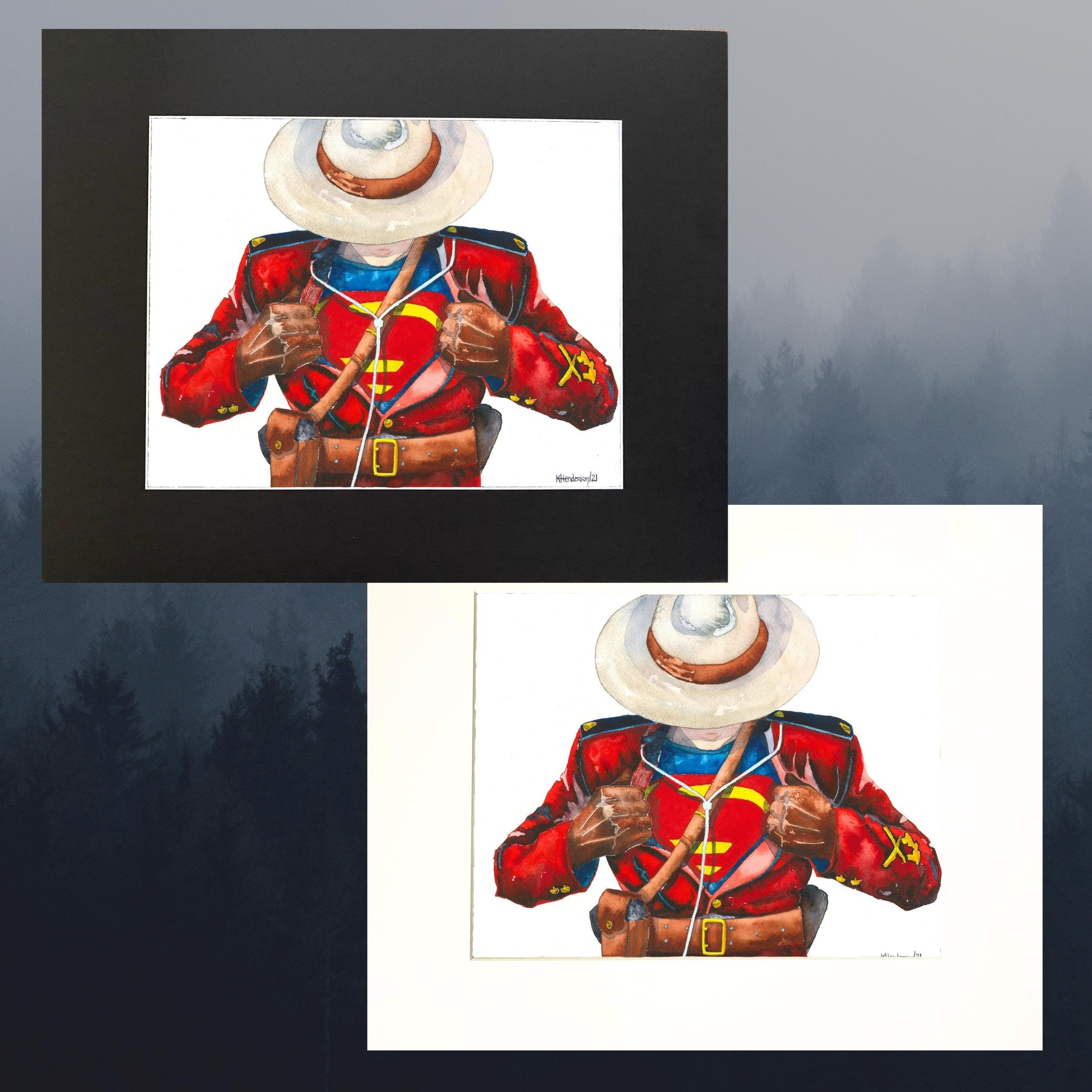 RCMP Watercolor Painting