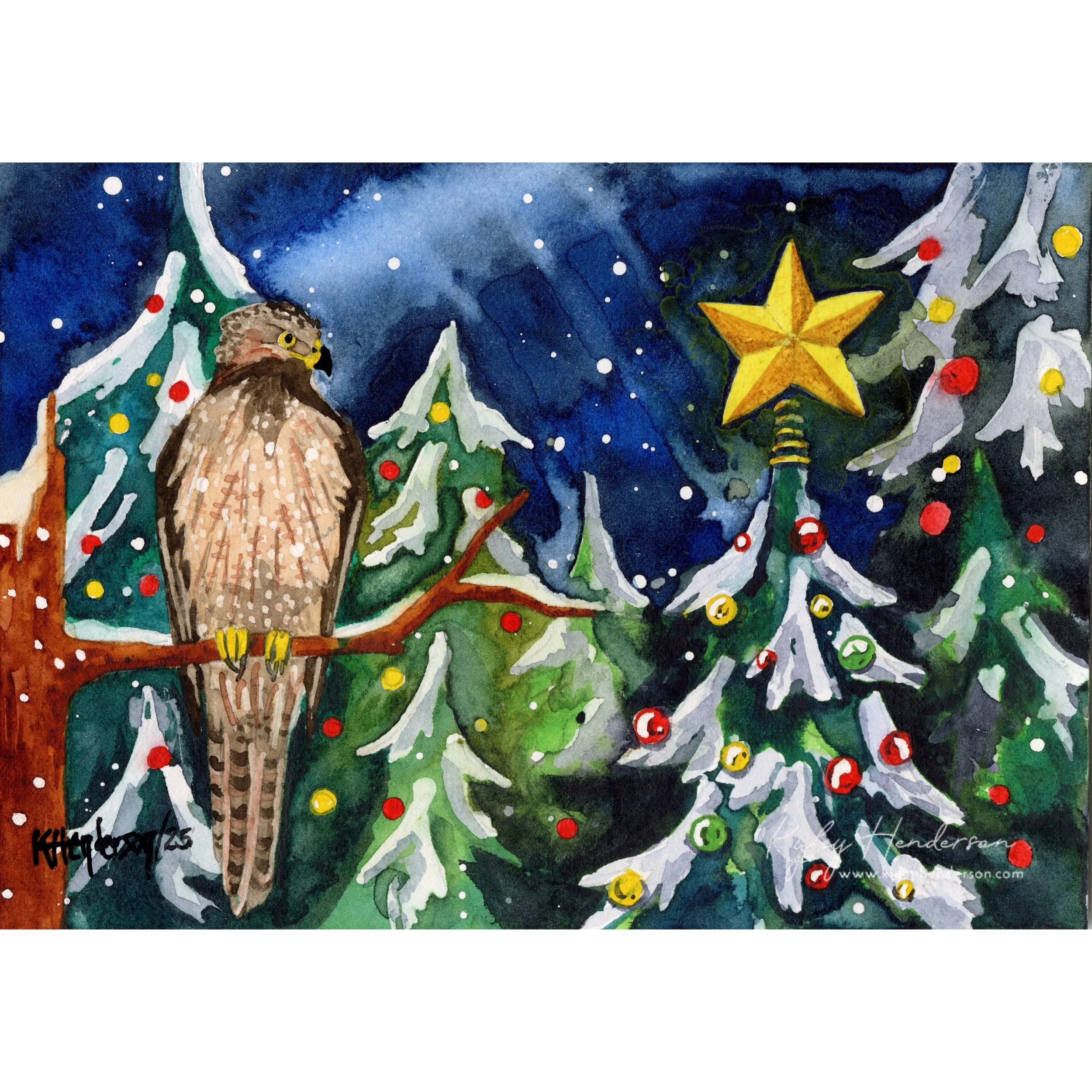 Starry Night 2025 5x7" Watercolor