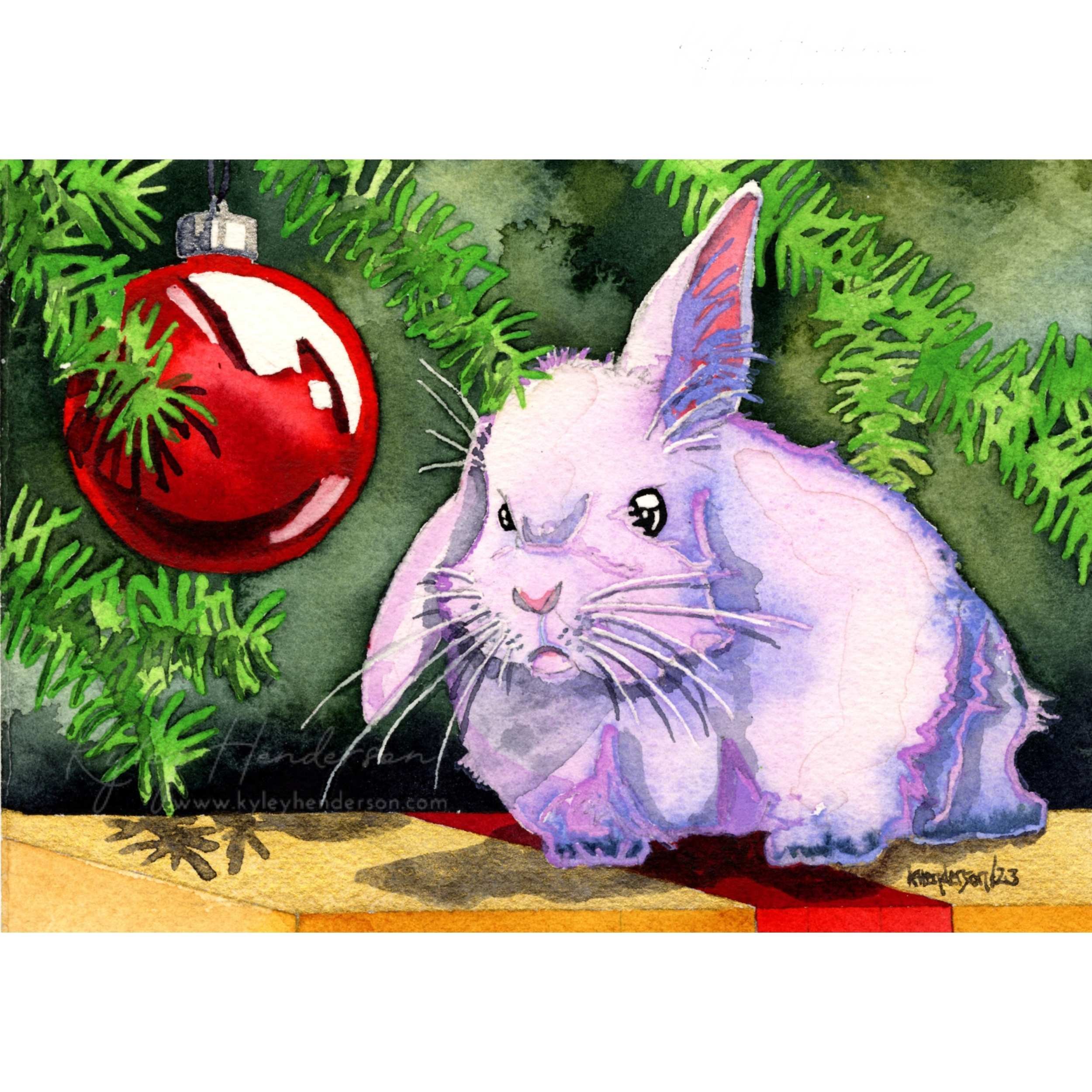 Grumpy Bunny 2023 5x7" Watercolor [SOLD Whitehorse, YT]