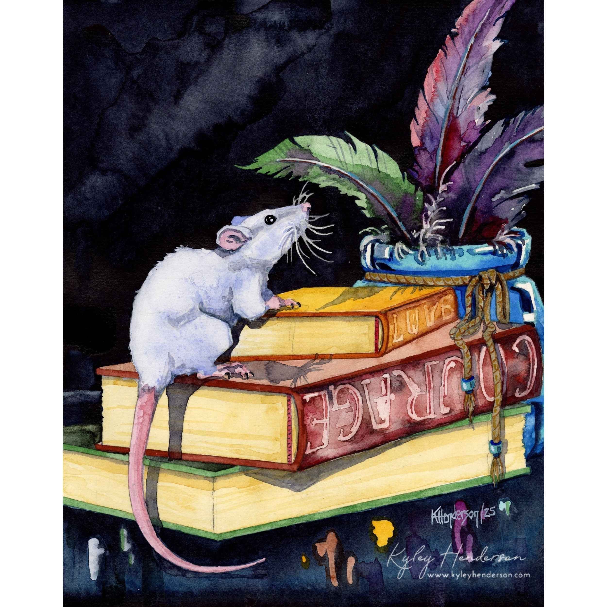 Inquisitive 2025 8x10" watercolor
