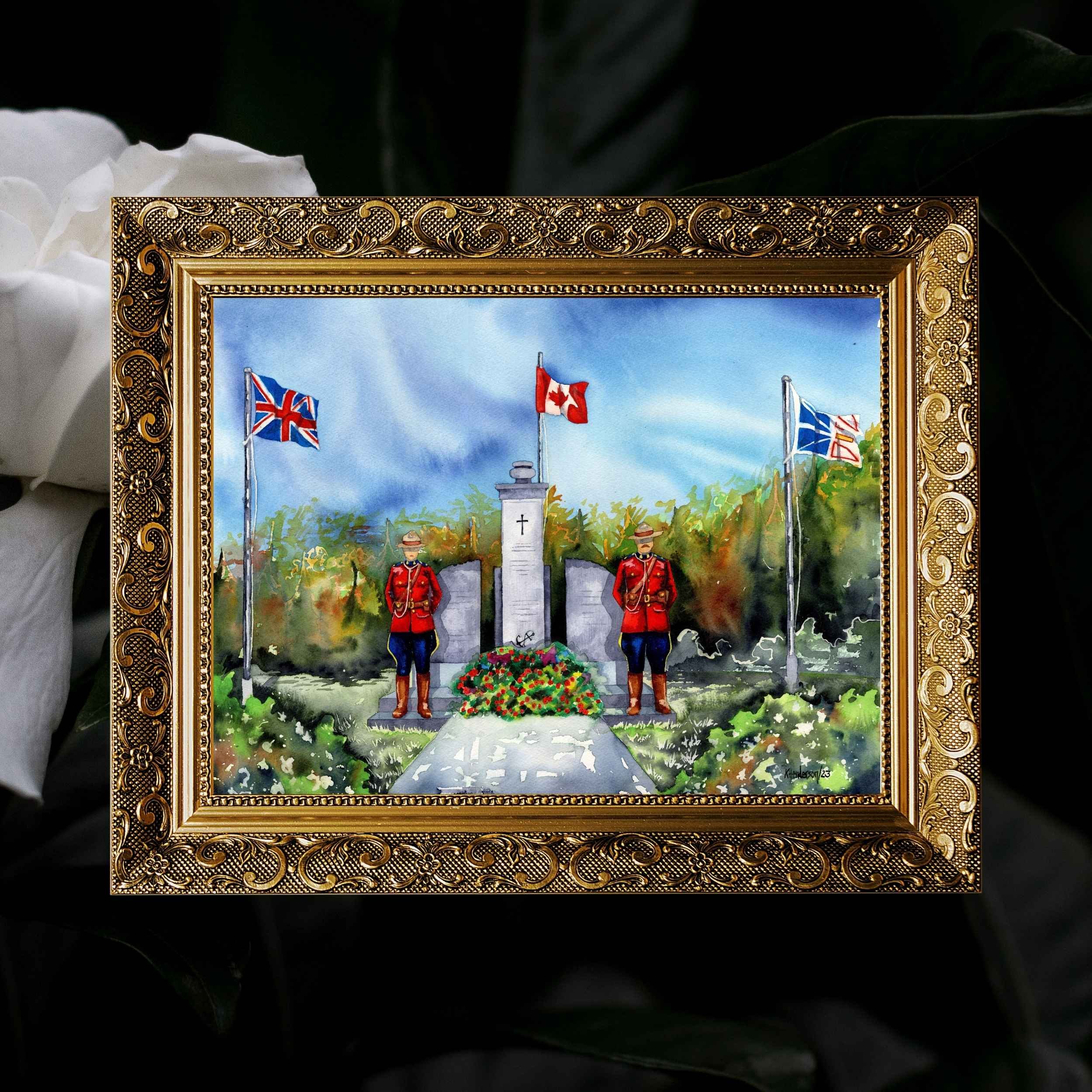 RCMP Newfoundland Watercolor Painting