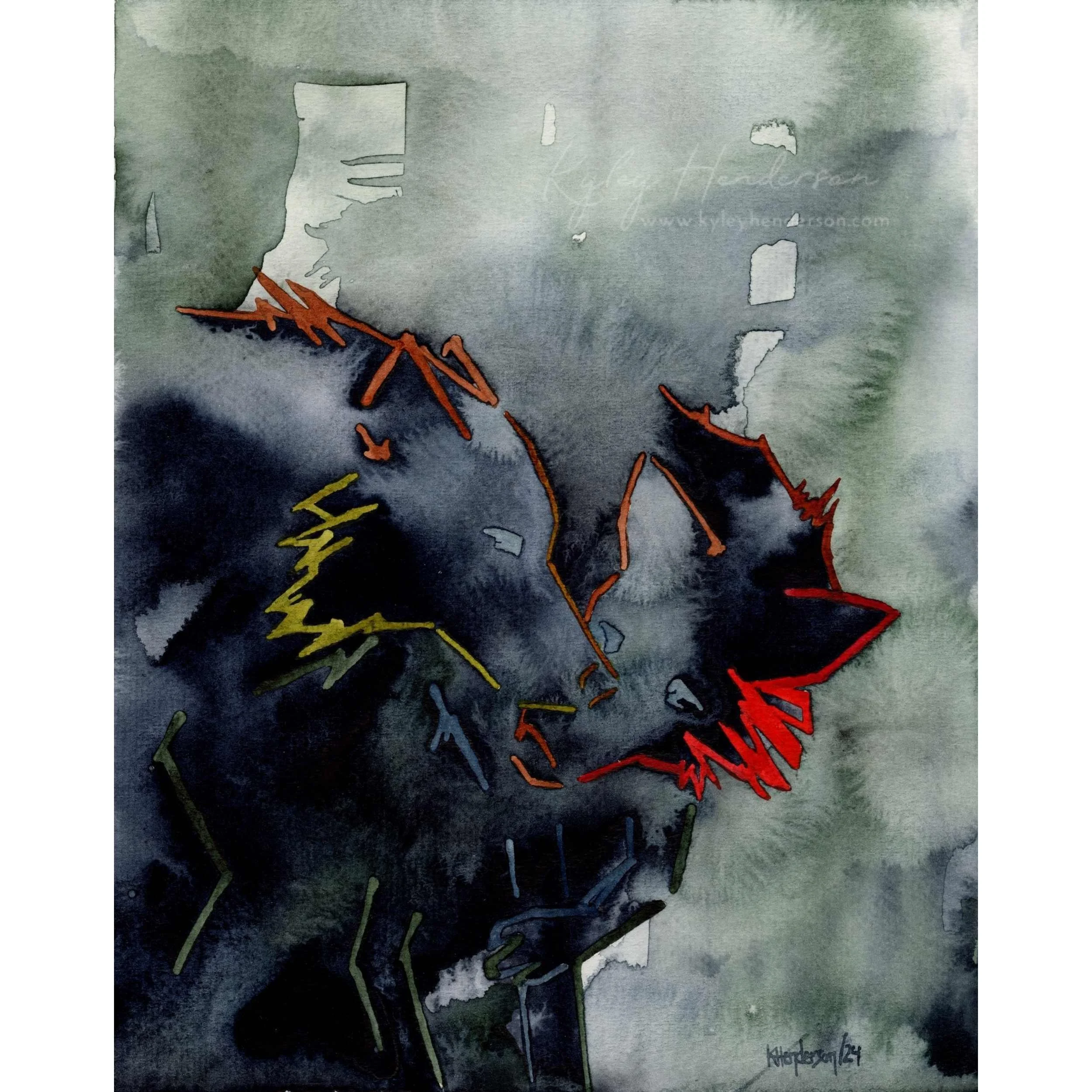 Wolf Study VI
2024
8x10" Watercolor