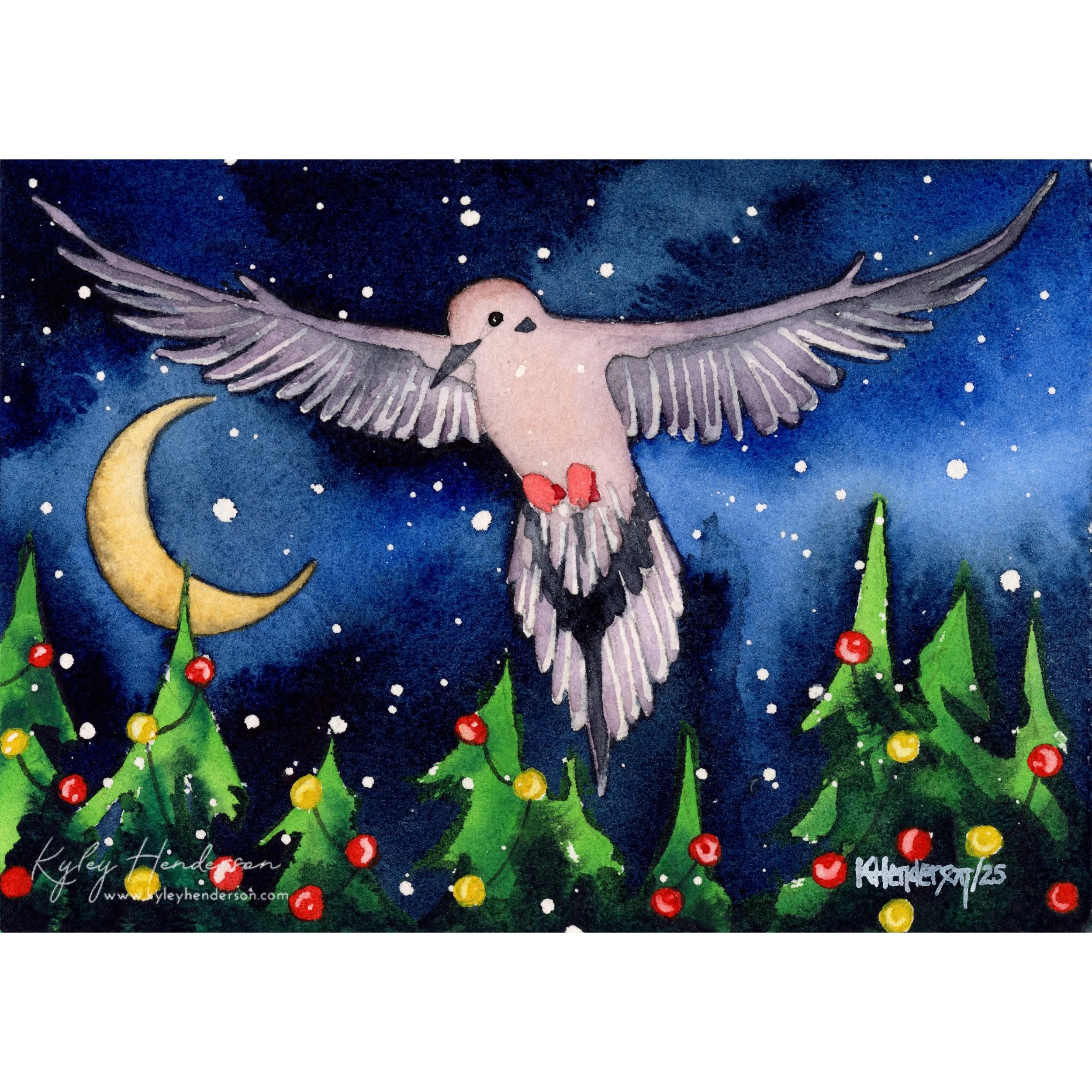 Silent Night 2025 5x7" Watercolor
