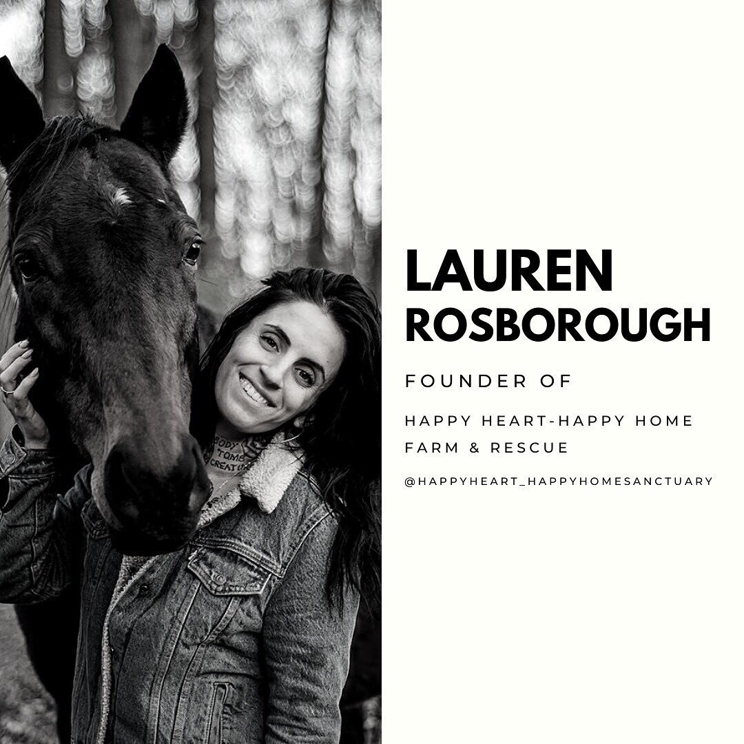 This is Lauren, the Founder and President of Happy Heart-Happy Home Farm &amp; Rescue in Pennsylvania. This woman is not only incredible, but unbelievably strong and selfless. From rescuing animals in situations of neglect, slaughter-bound, abandonme