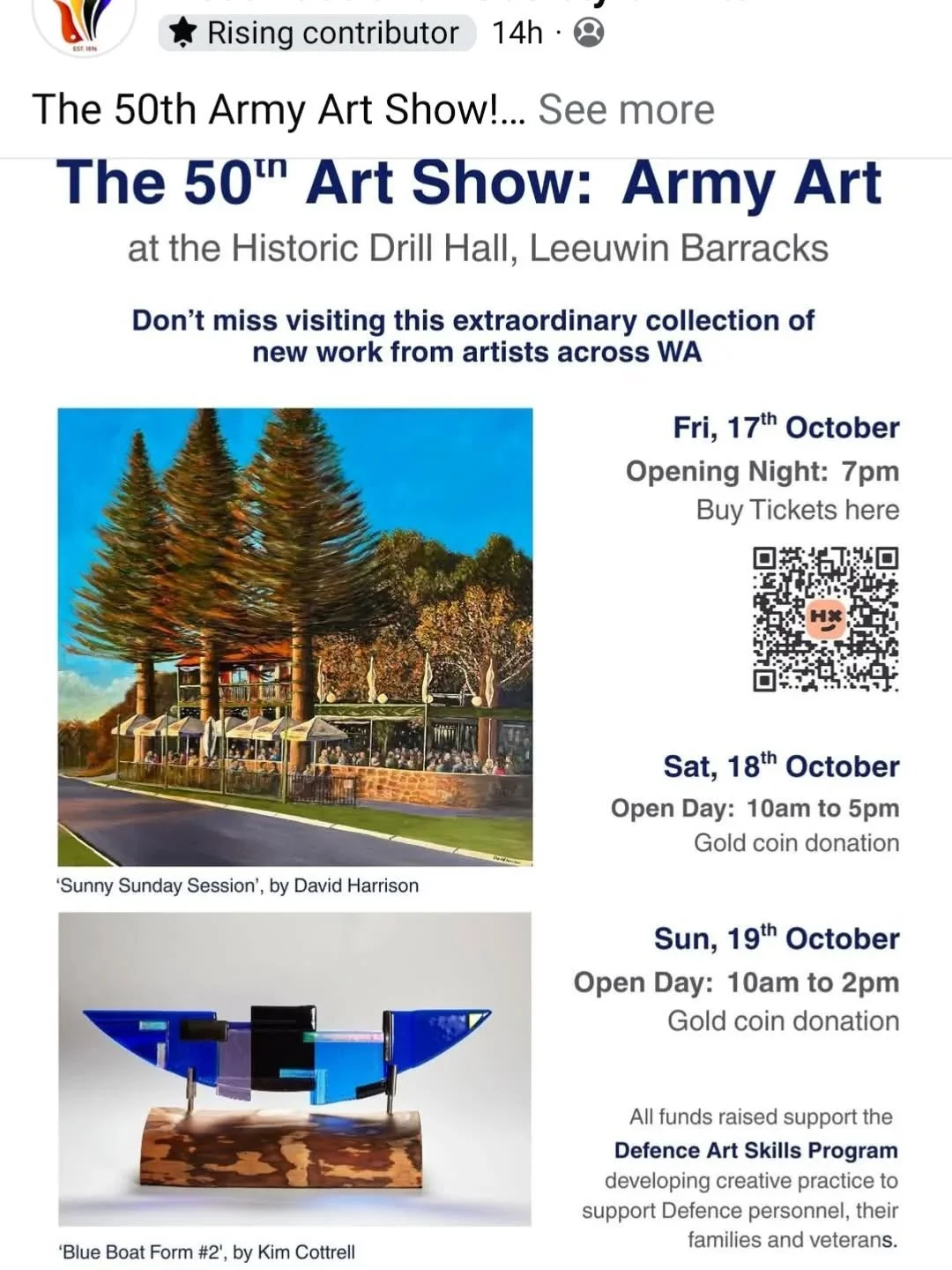 Always a fabulous show! This year each artists' work will be hung together. I'm putting in three. Come on down!