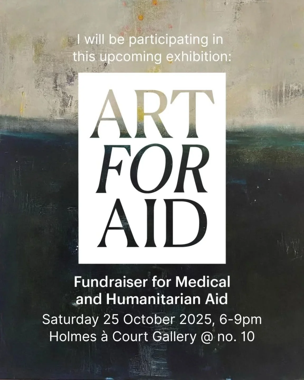 I have donated my artwork for sale in the Art for Aid exhibition organised by @perth_doctors_for_palestine, a fundraising event to raise much needed funds for medical and humanitarian aid in Gaza.

Saturday 25 October 2025, 6&ndash;9pm

Holmes &agrav