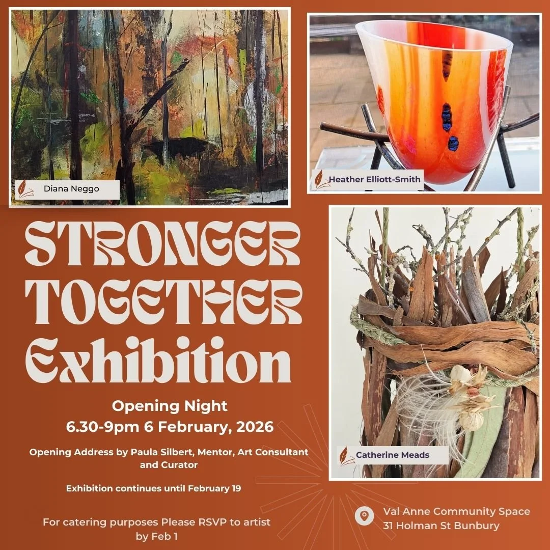 An invitation to the opening event and exhibition with images of the artists' work and details of the show.