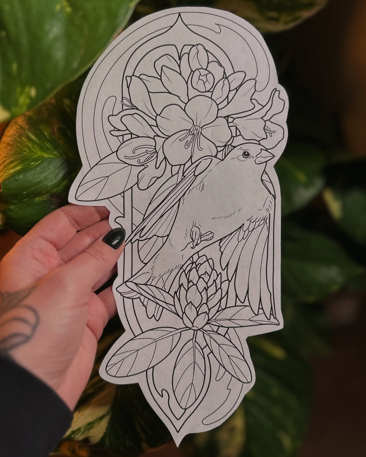 I&rsquo;ve got some exciting news! 

First, I&rsquo;ve felt inspired recently to draw up several state bird and flower combinations. The first, seen here, is Washington. The American goldfinch with rhododendrons. If you would like your state flower a
