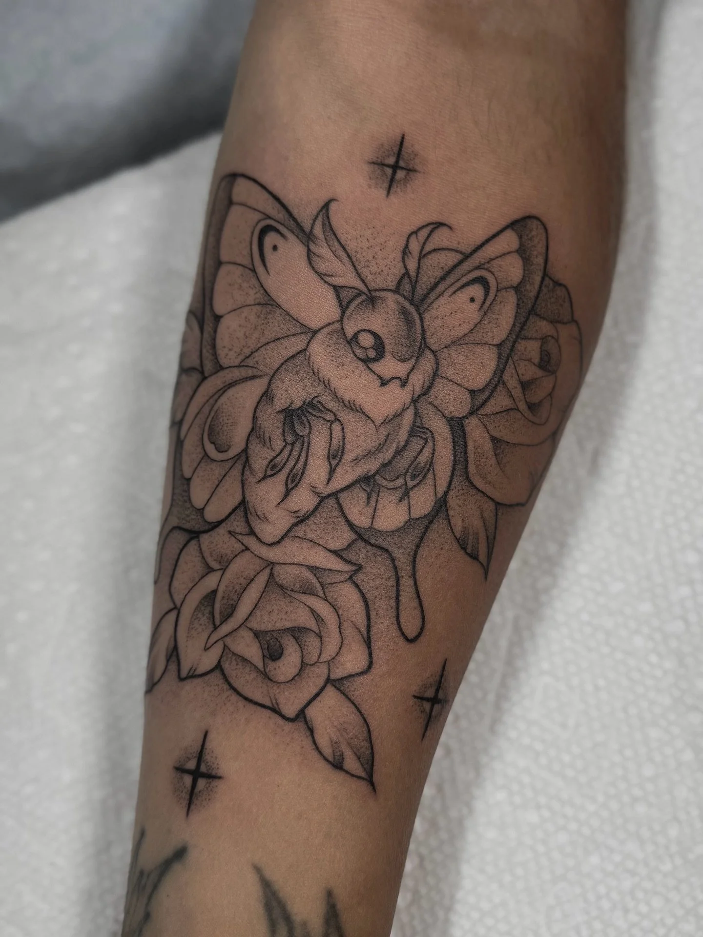 Spooky vampire moth tattoo🖤🍁