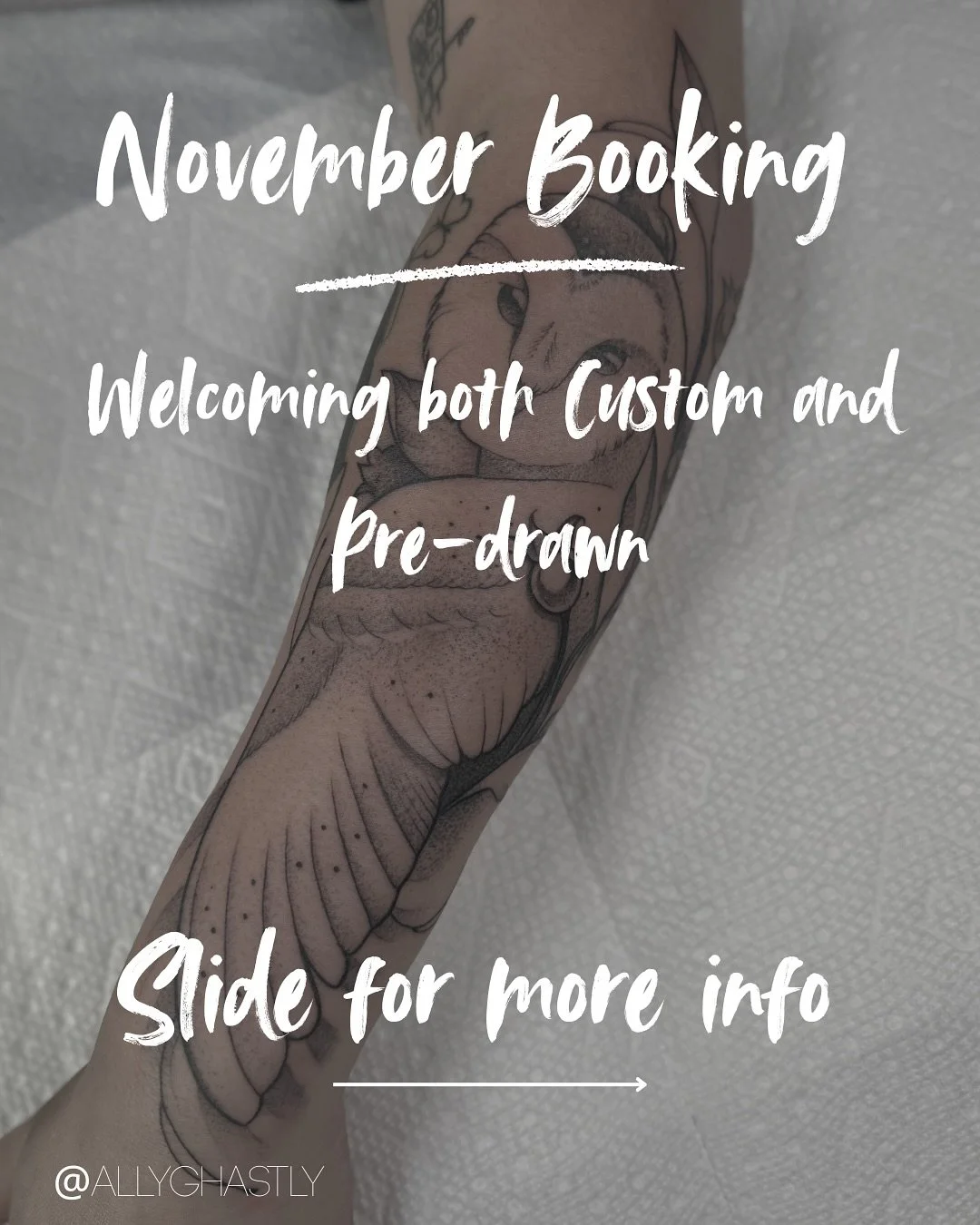 Just popping on here to let you know I&rsquo;m booking November and December currently ❤️ link in bio!