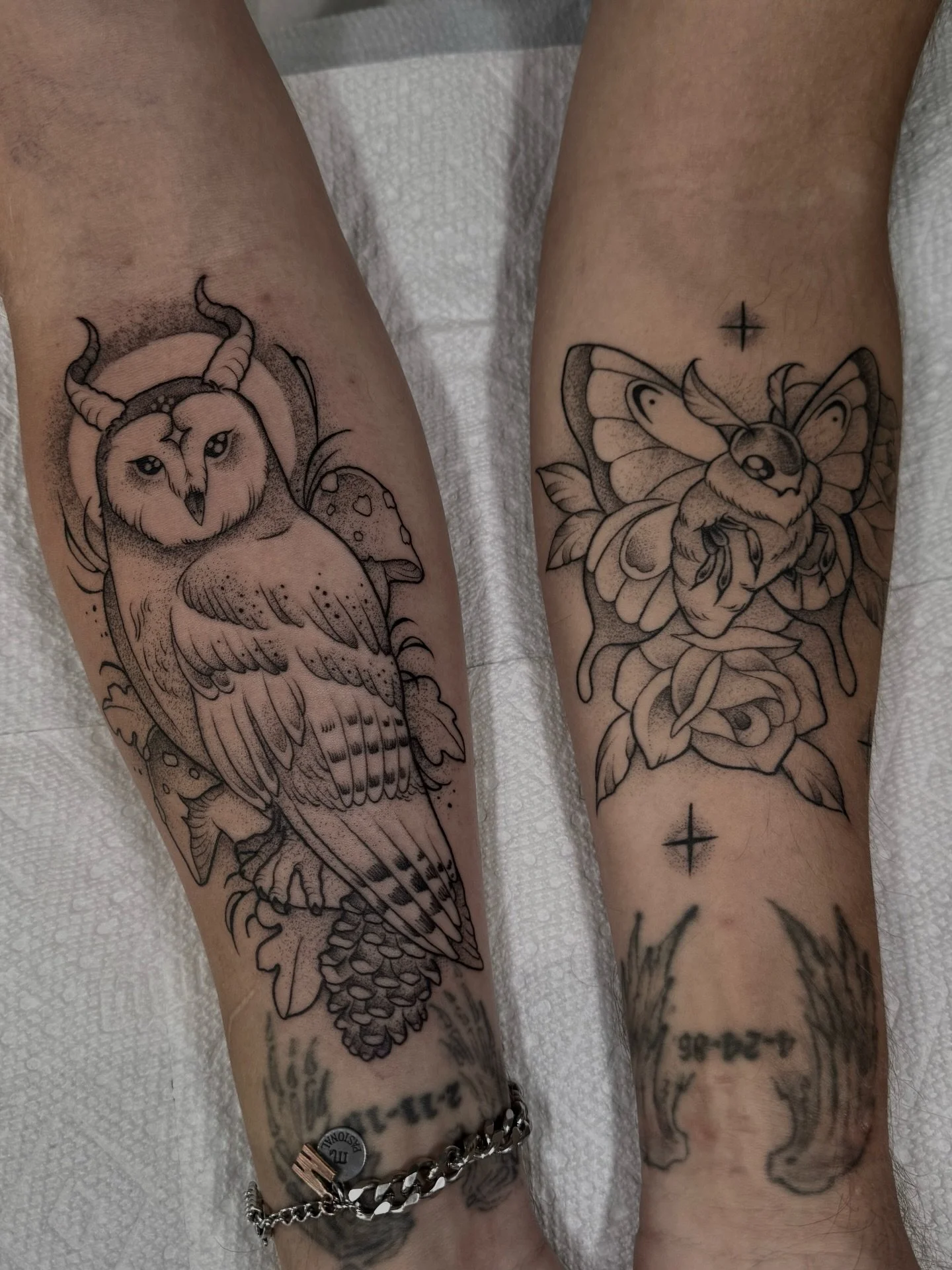 Both forearms done by me ❤️ moth 2 months healed