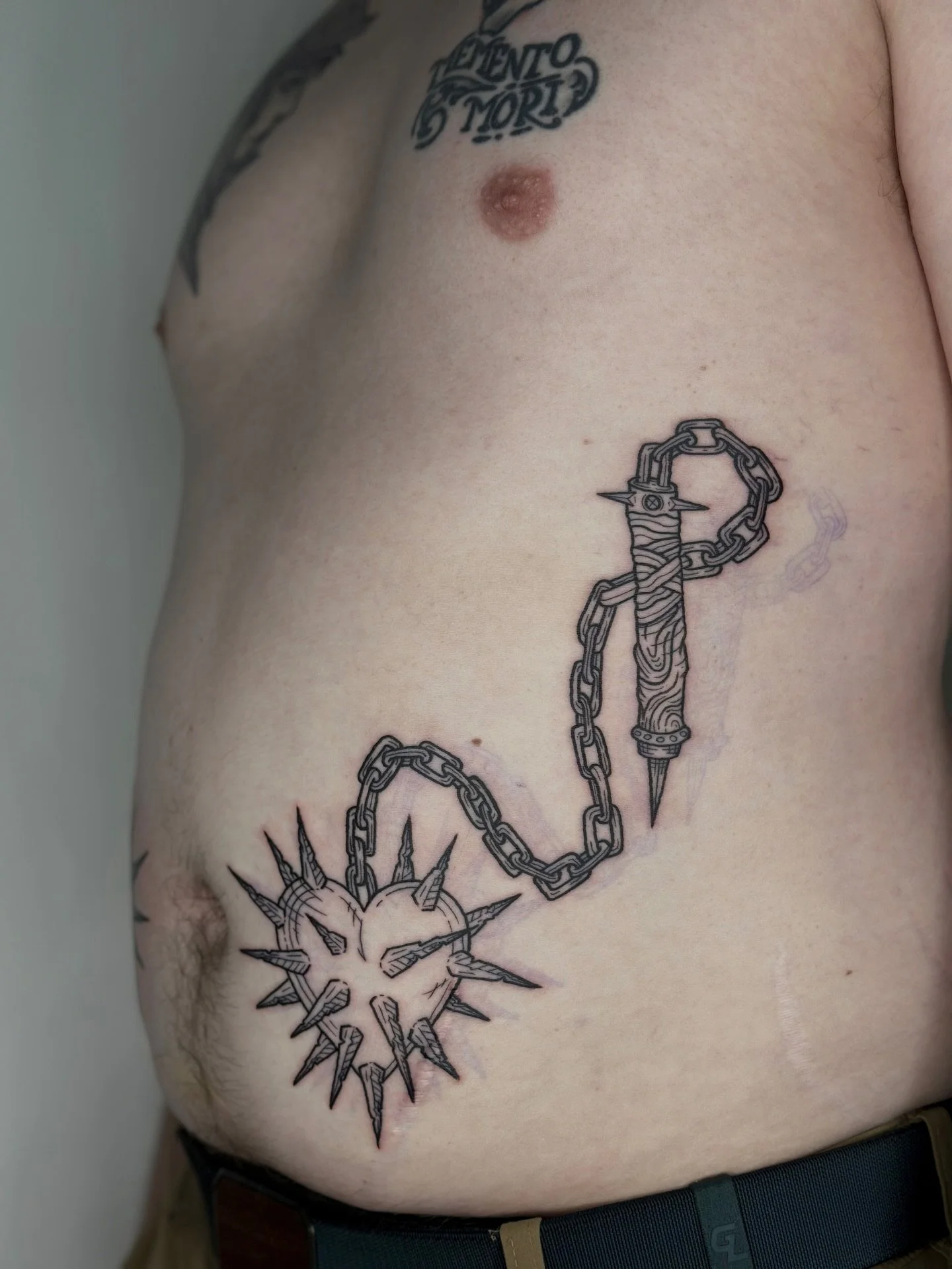 Symmetrical Heart Flails for Austin, thank you for sitting so well and getting both sides done in one day! 
I would love to do more large scale projects in 2026! Always happy to work with budgets and discount projects that excite me. 
Nonetheless, al