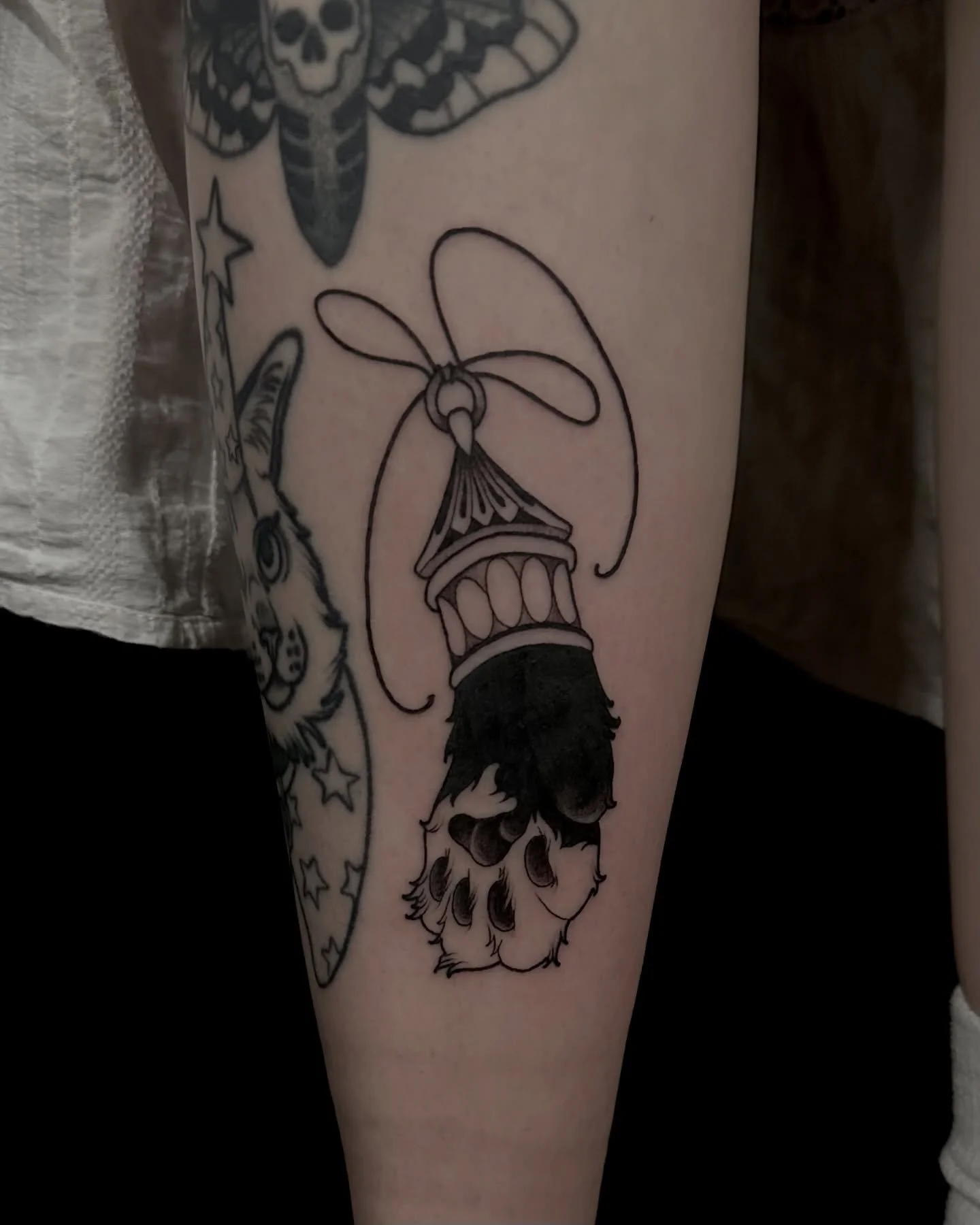 Memorial kitty paw for Morgen 🤍 (surrounding work is healed)

#oregontattoo #eugenetattoo