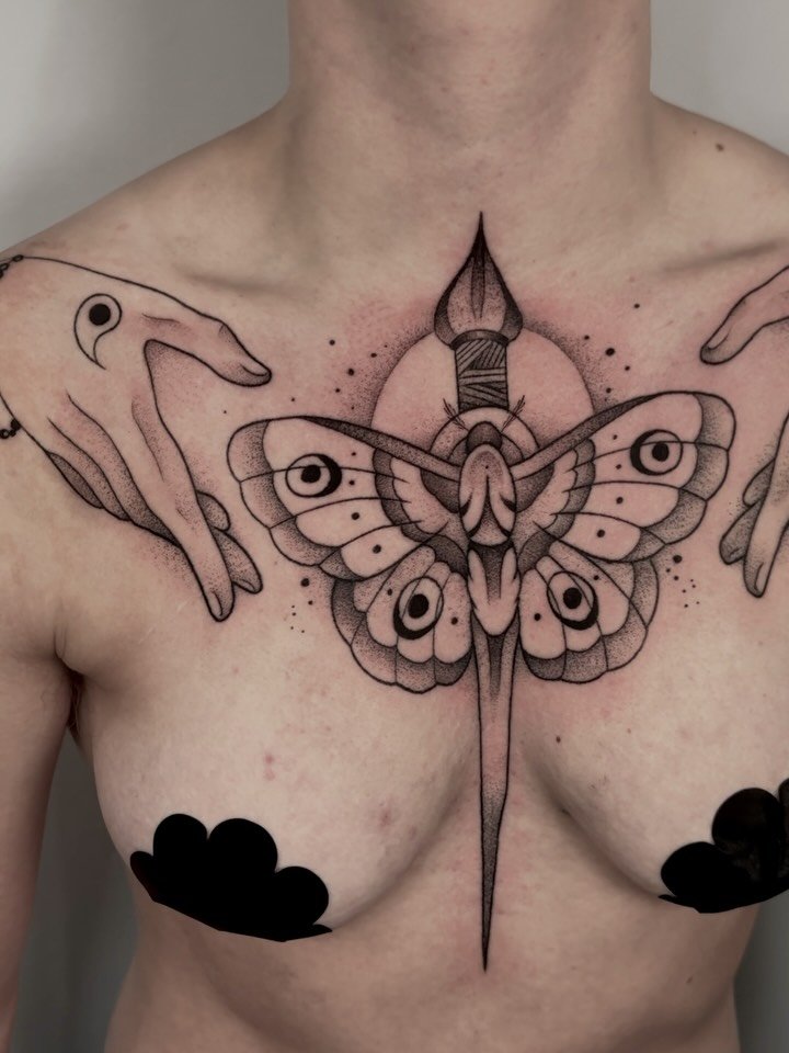 Linework healed and shading fresh on this labor of love 🤘⛓️🖤