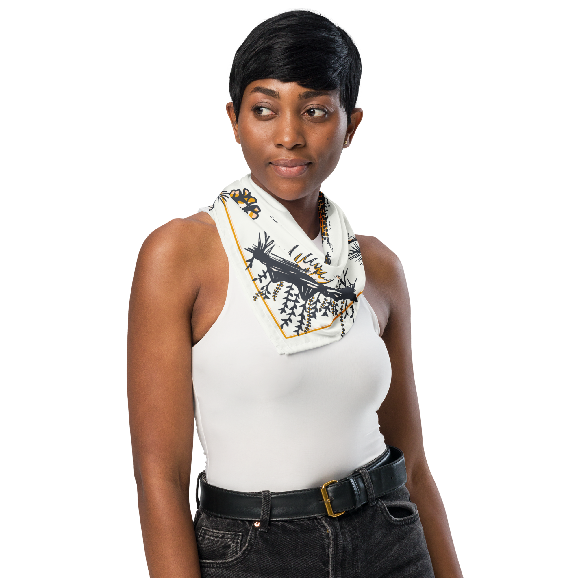 Yellowstone Buffalo Pattern Bandana. Men's & women's adventure travel bandana gift