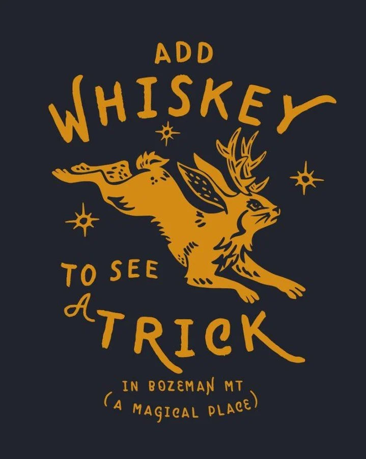 How many tricks did you perform this weekend??🐇
.
.
.
#whiskeyginger #Bozeman #addwhiskey #jackalope #montanaartist