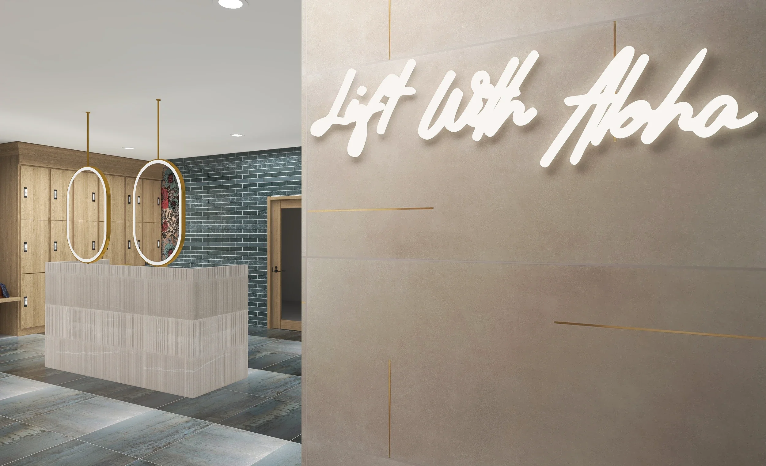Commercial locker room 3D photorealistic rendering 1.webp