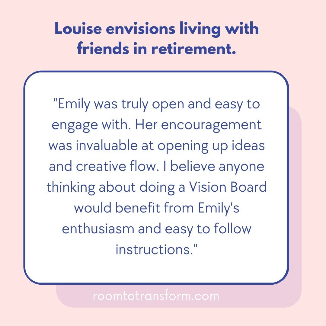 Client Love Time! 

Louise was frustrated in her living situation and wanted something closer to her dream. 

Here's how The Visionary's Journey 3 Day Workshop helped her.

&quot;Emily was truly open and easy to engage with. Her encouragement was inv