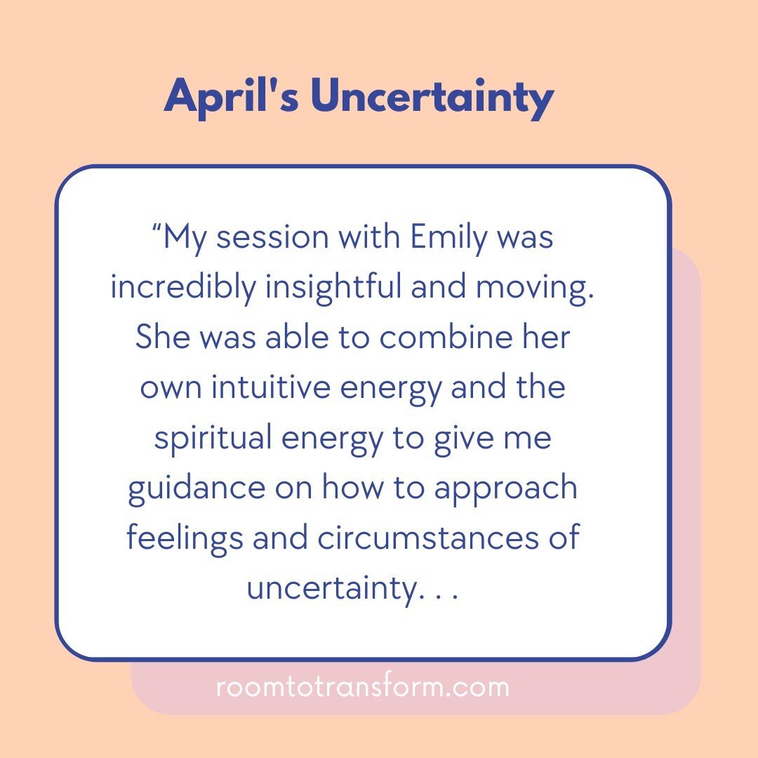 Client Love Time!

Now April is very successful in general and goes after what she wants. This time, she wasn't so sure how to proceed. 

Here's how an Intuitive Reading helped her. 

&ldquo;My session with Emily was incredibly insightful and moving.