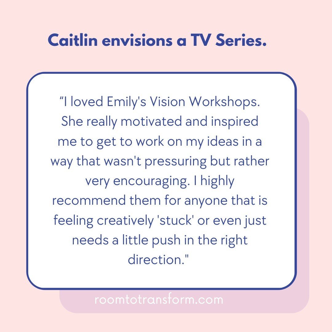 Client Love Time! 

Caitlin is making big moves. She is already very determined but hit some creative road blocks. Here's how The Visionary's Journey 3 Day Workshop helped her. 

&ldquo;I loved Emily's Vision Workshops. She really motivated and inspi