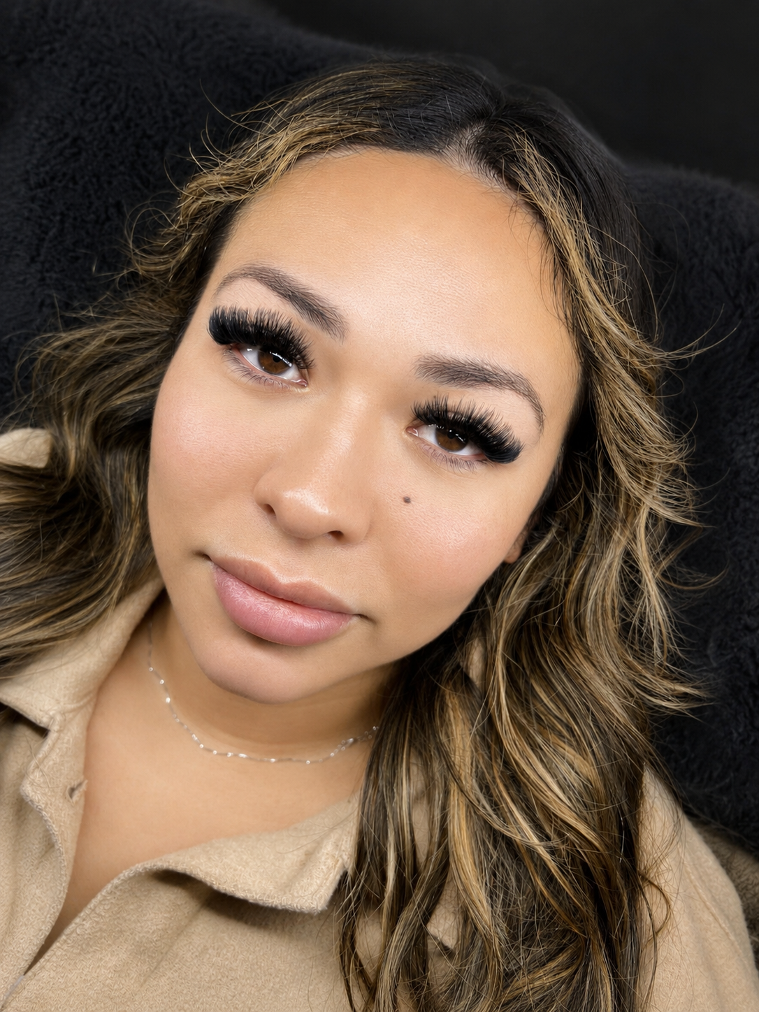 Custom mega volume lashes by Oceanside lash artist