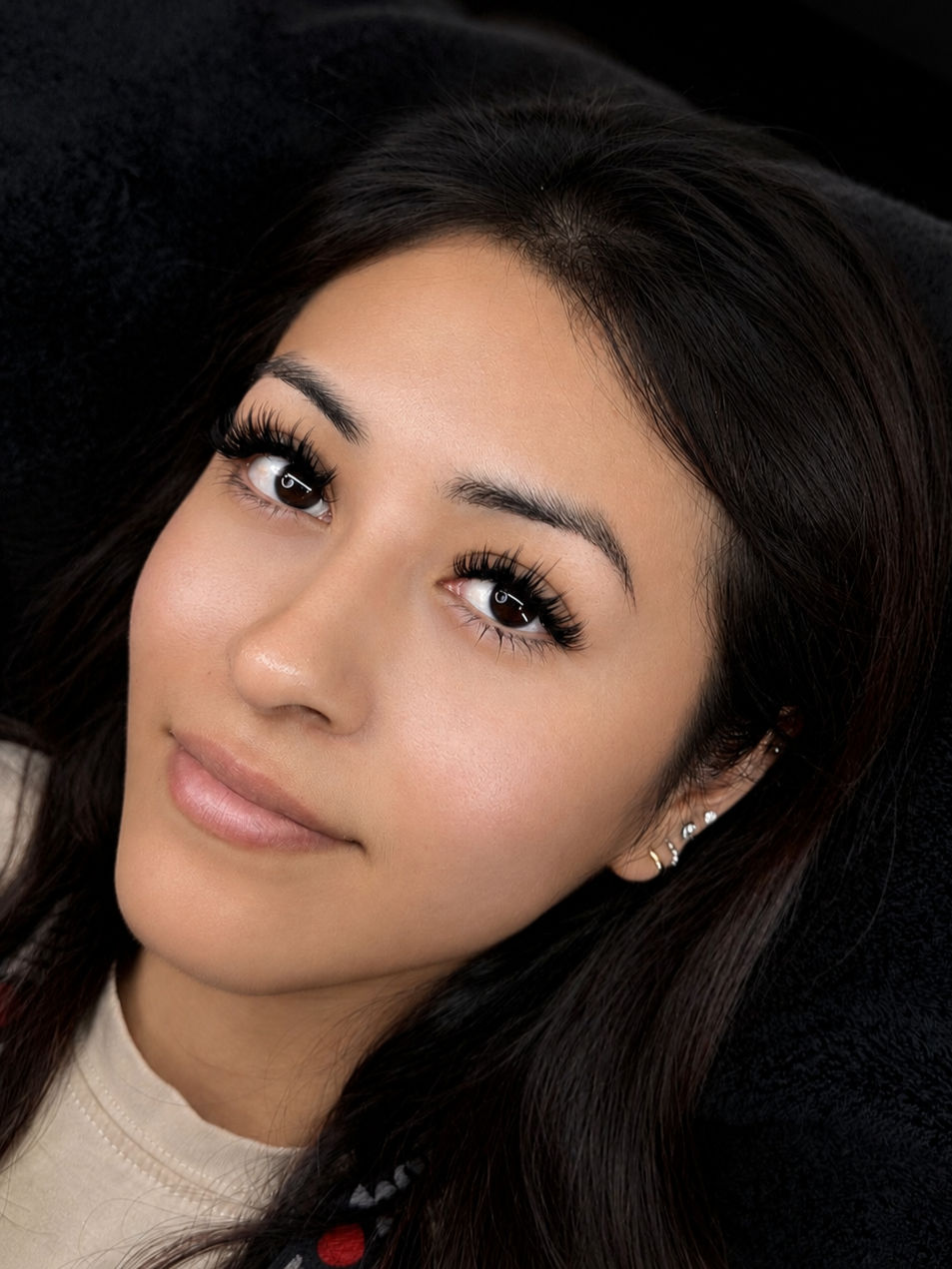 Textured wispy lash extensions Oceanside
