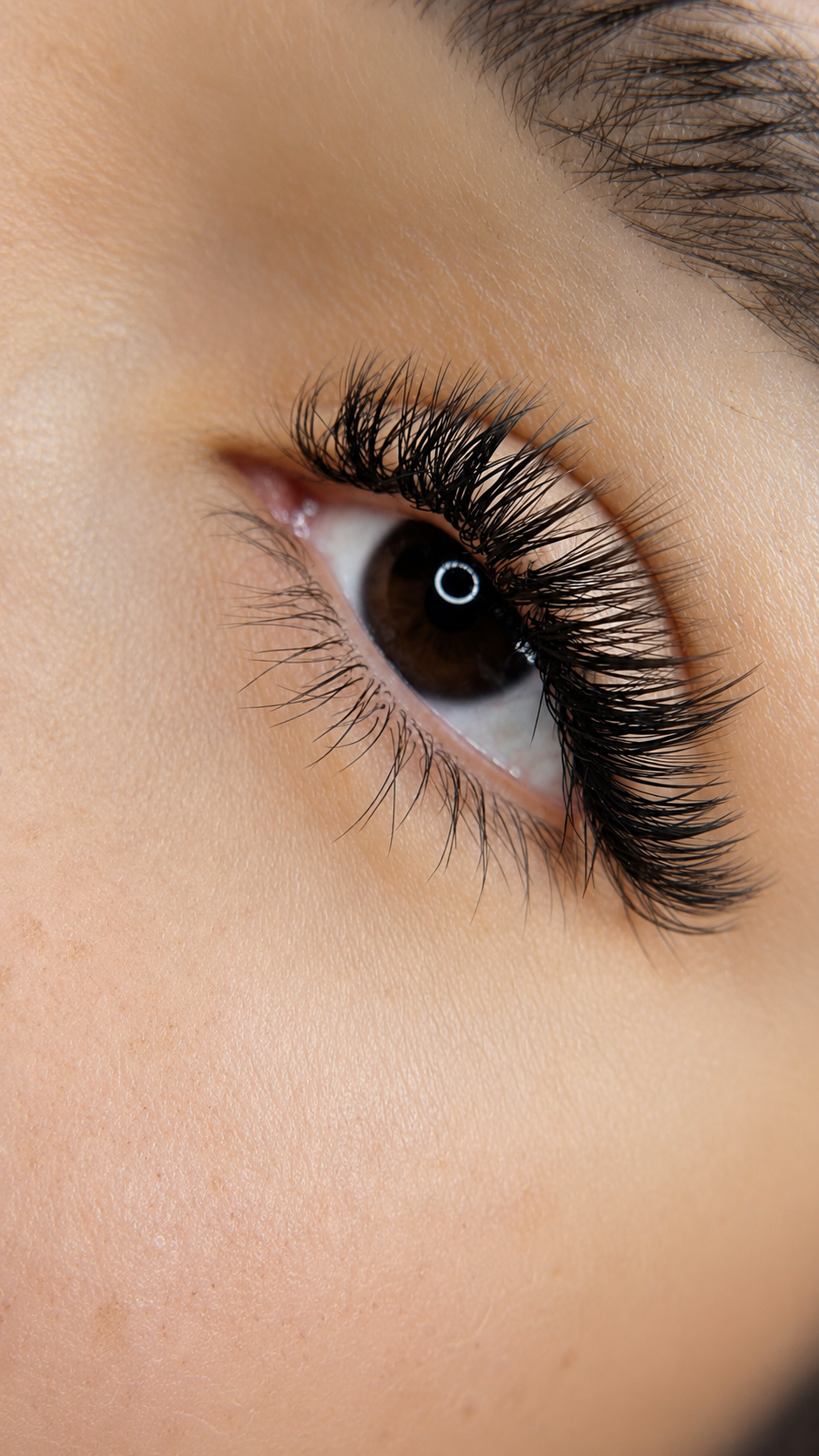 Soft hybrid lash extensions North County San Diego