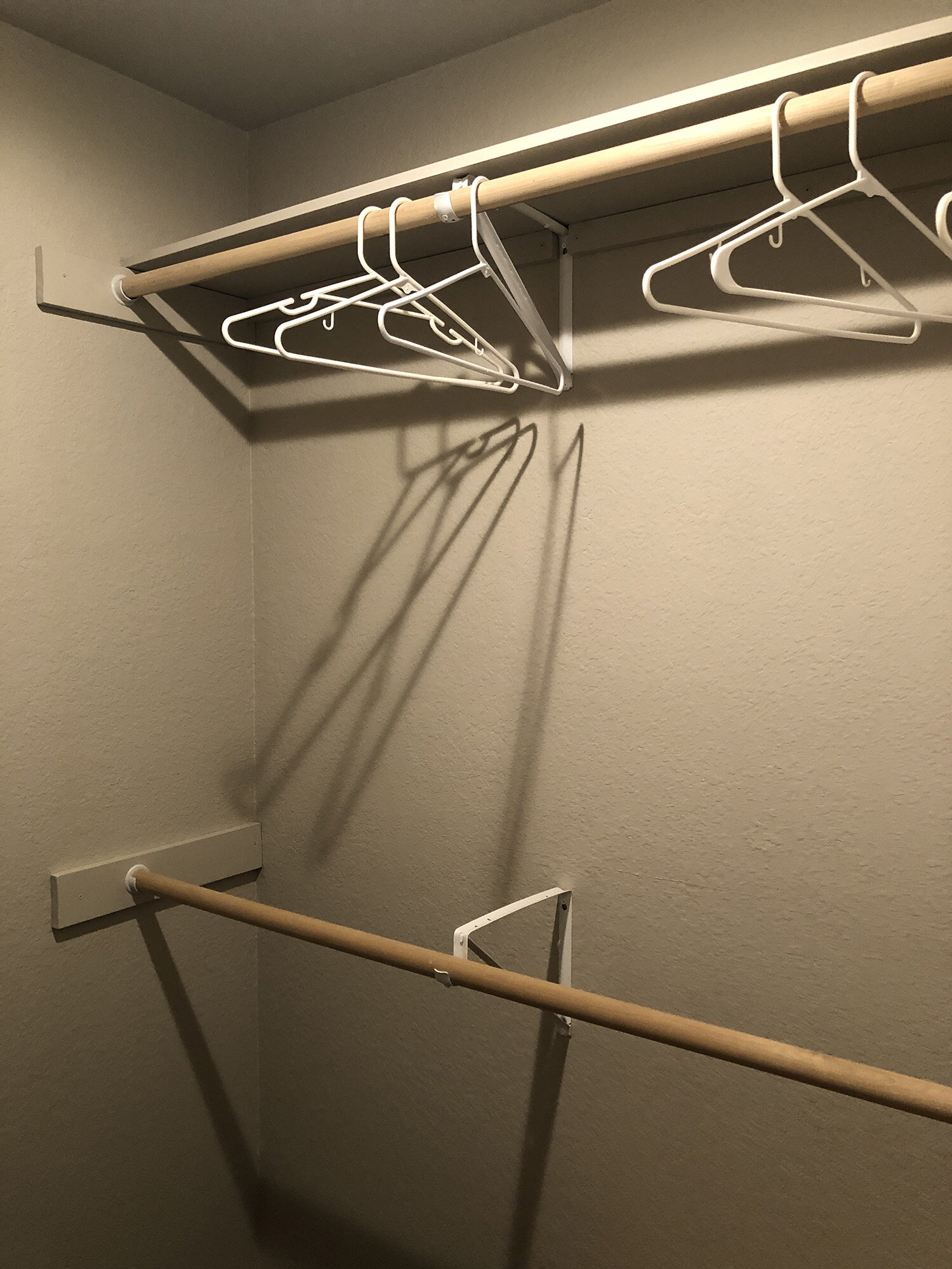 Custom closet racks w/ dress-length hanger
