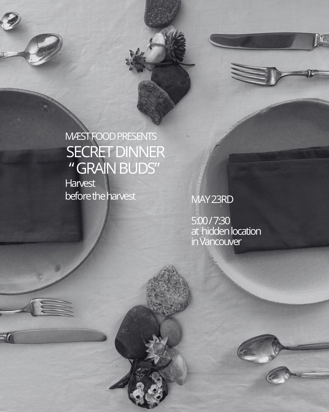 Secret dinner : 12 elements tasting menu