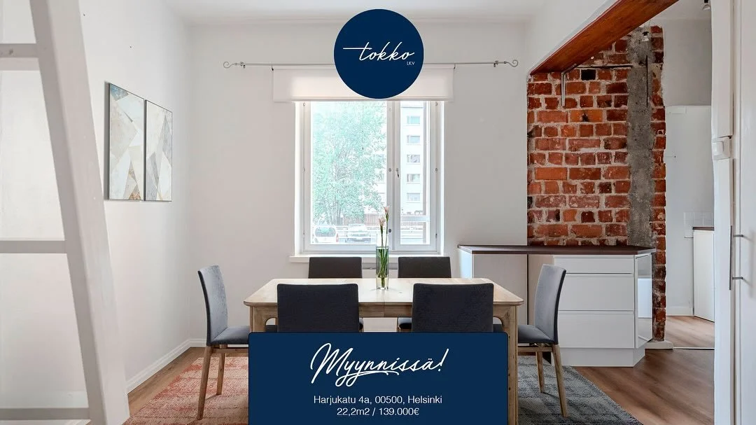 Uusia upeita koteja taas myyntiin! 

💼 Harjukatu 4a / 22,2m&sup2; &ndash; sijoittajan unelma Kalliossa! 

⭐️ Keskeinen sijainti S&ouml;rn&auml;isten metroaseman vieress&auml; 
⭐️ Juuri remontoitu keitti&ouml; ja pinnat 
⭐️ Siisti kylpyhuone, tehokas