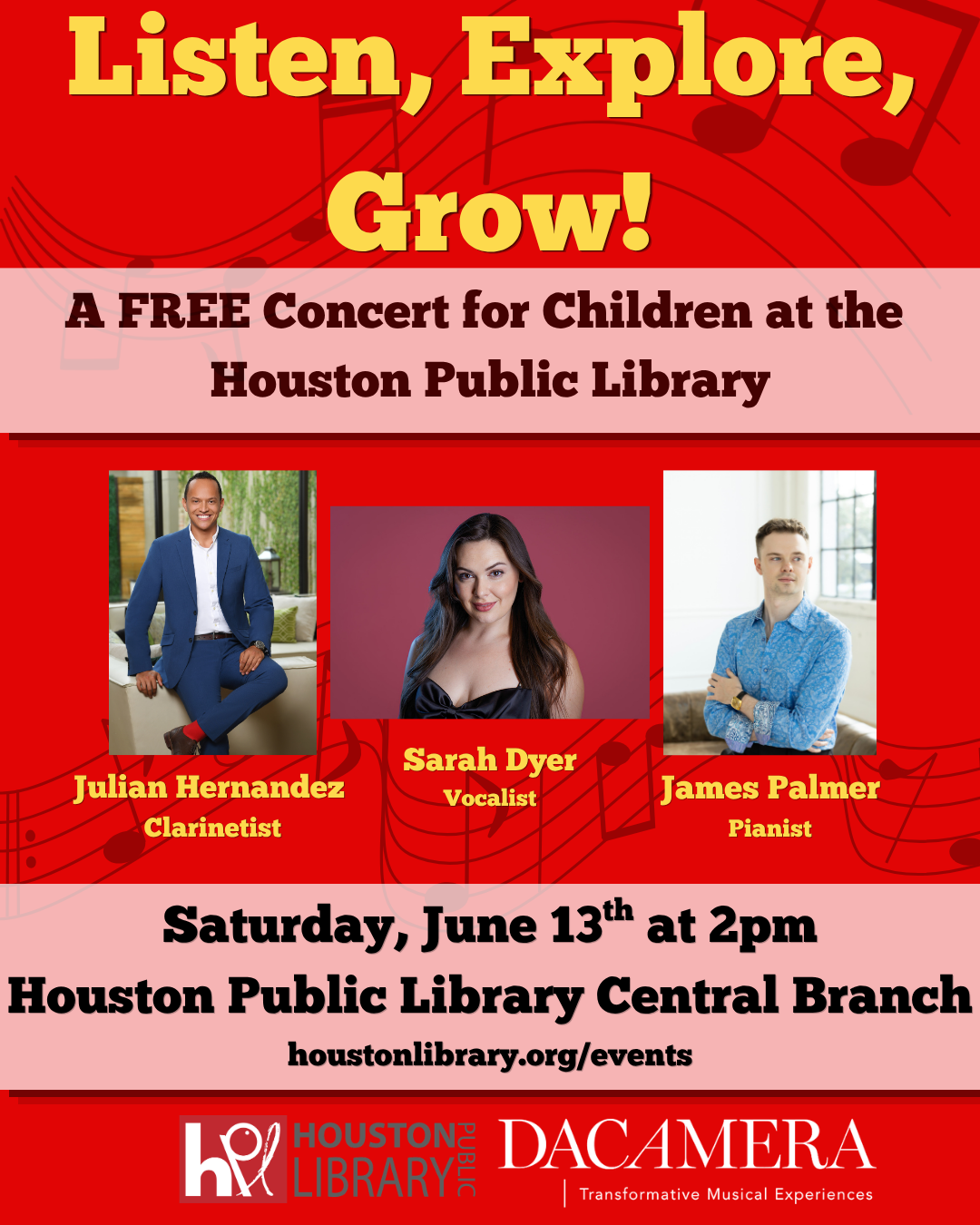 Listen, Explore, Grow! A Concert for Children at the Houston Public Library