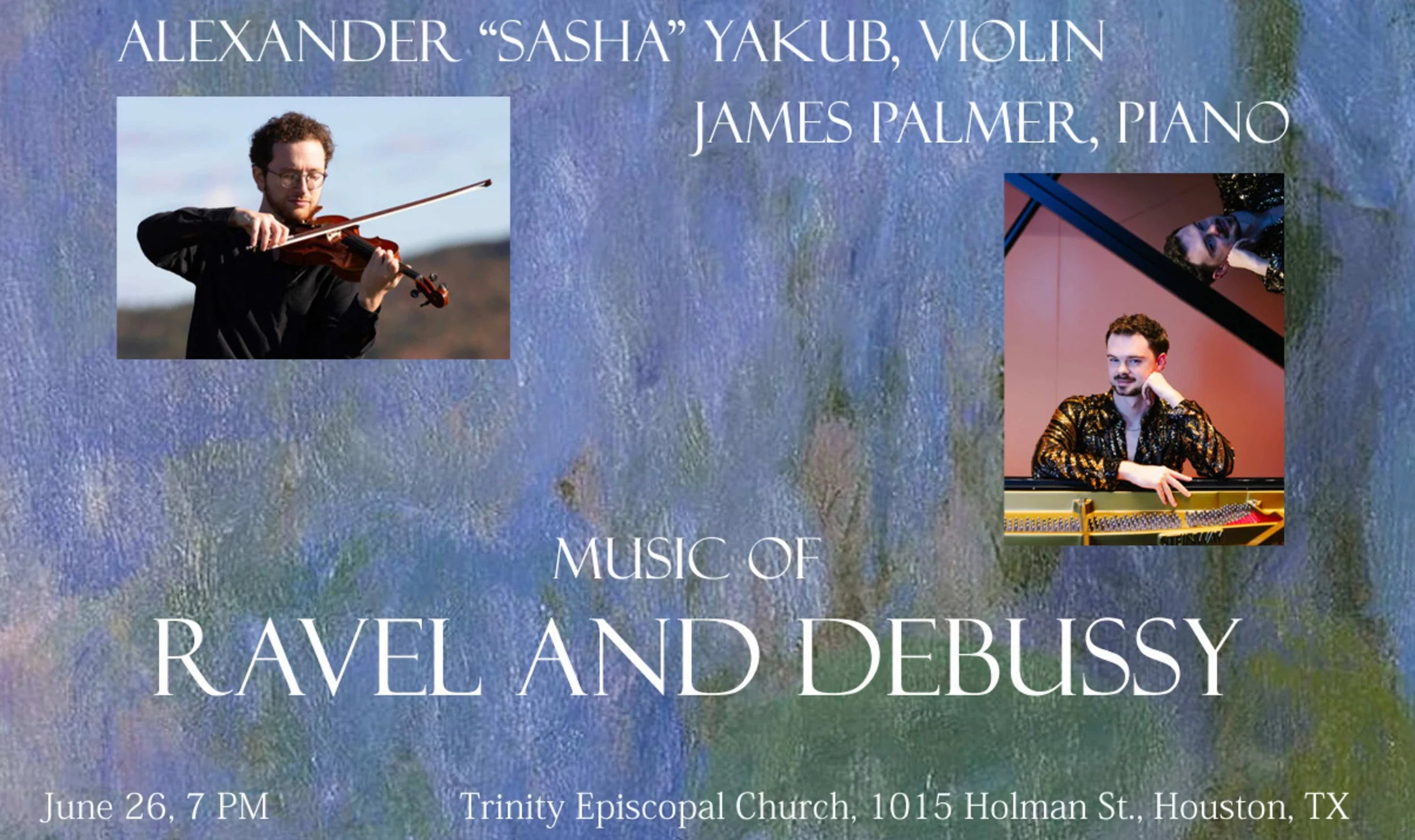 Violin Piano Duo Recital with Sasha Yokub