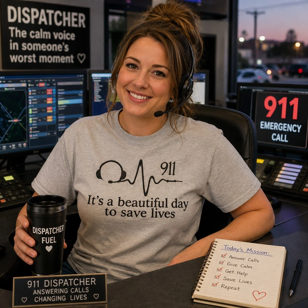It's A Beautiful Day To Save Lives - Dispatcher Shirt