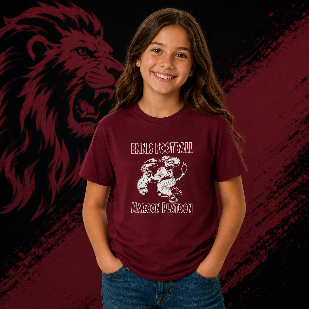 Ennis Football Maroon Platoon