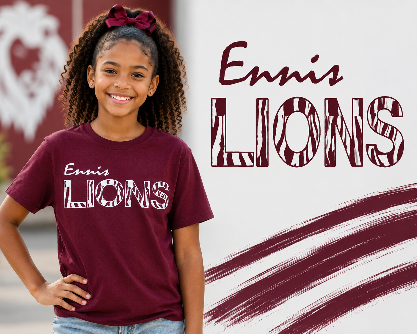 Ennis Lions Zebra print