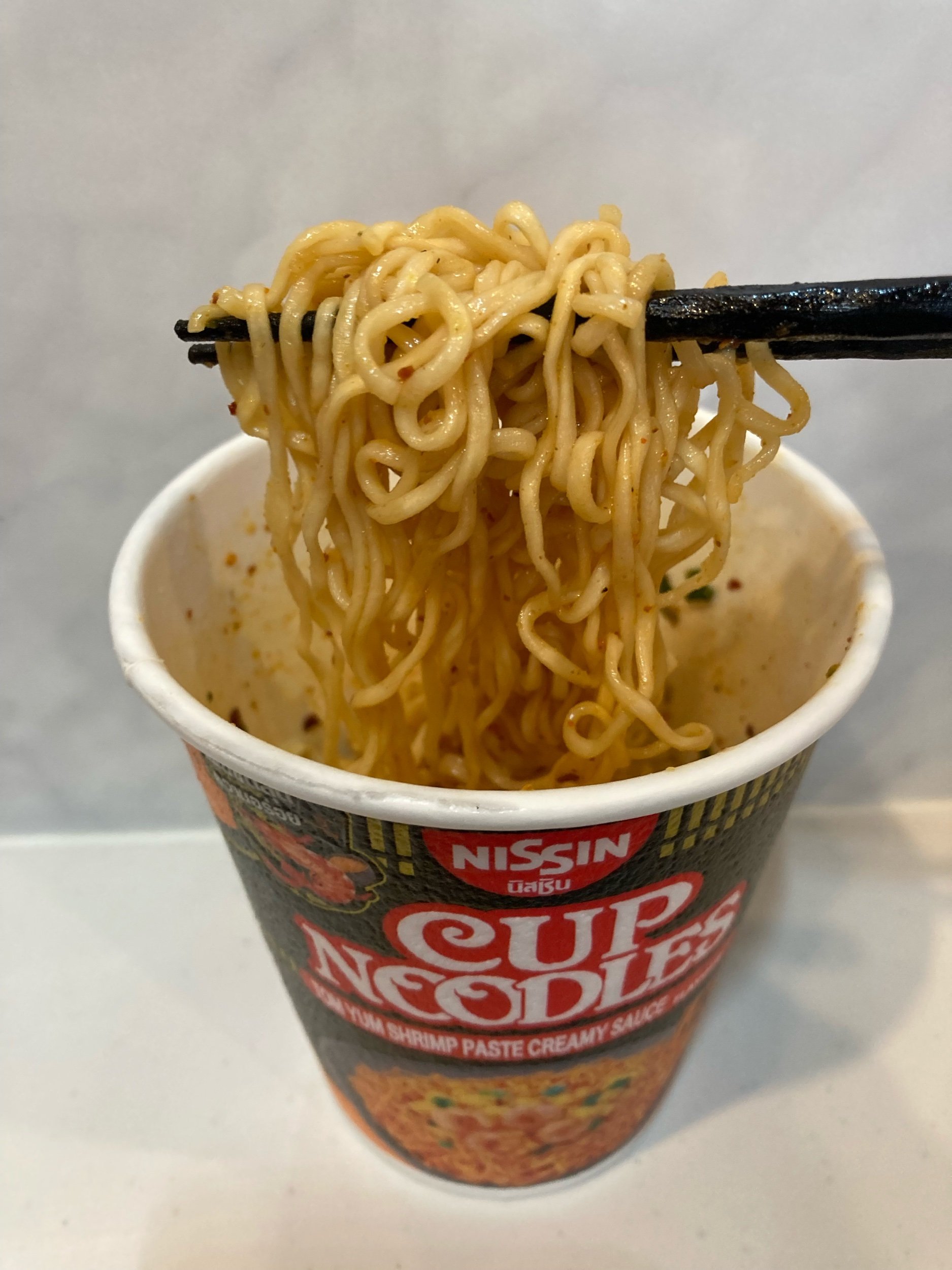 Nissin Cup Noodles Tom Yum Shrimp Paste Creamy Sauce Flavour — Nama Japan