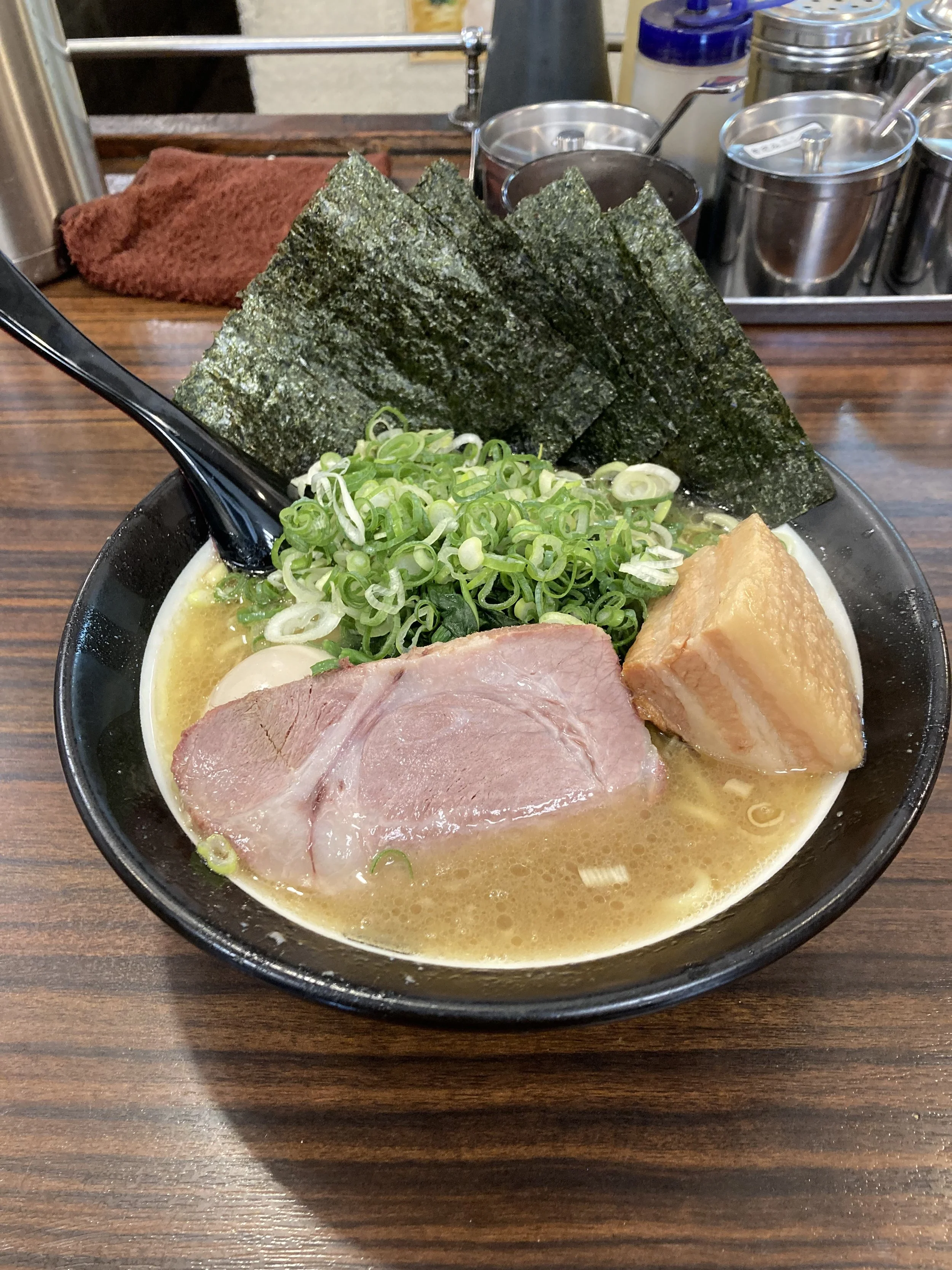 Tonkotsu ramen with all toppings at Paimen