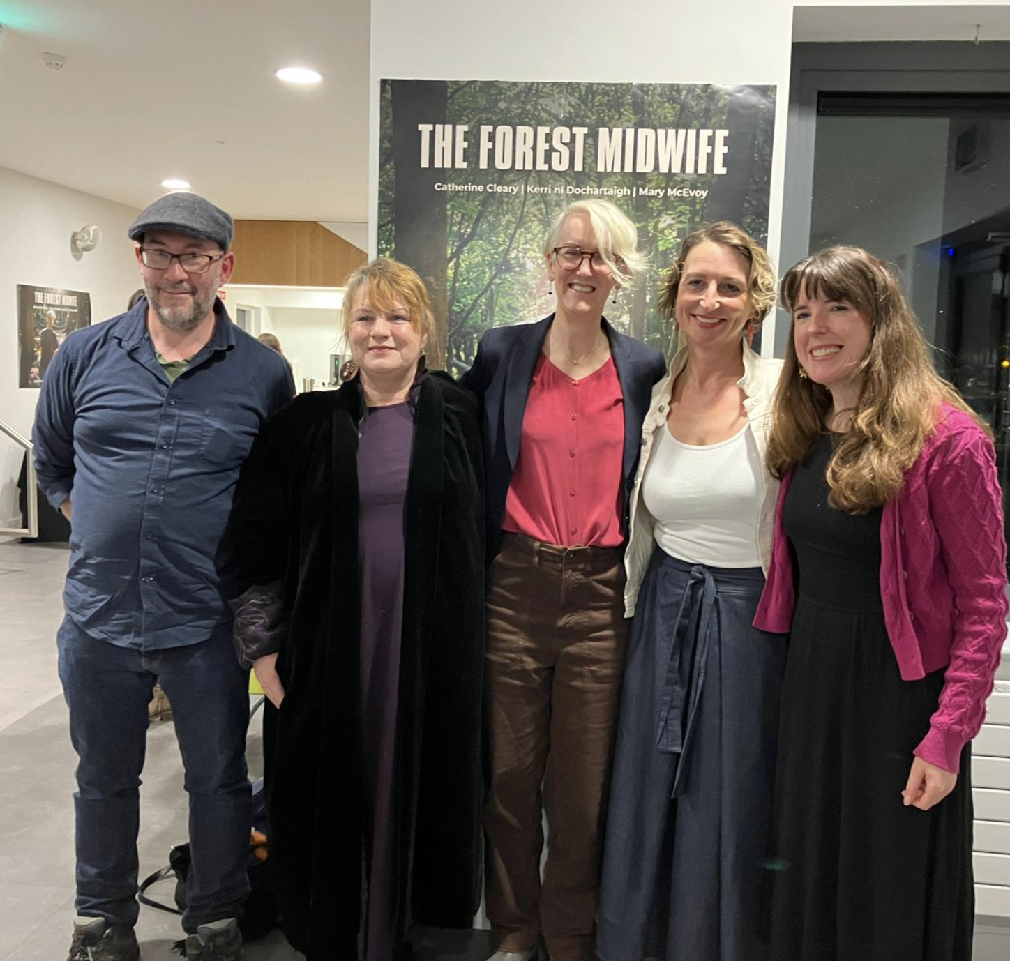 Film premiere, Roscommon Arts Centre 21st October 2024: Keith Brennan - farmer, Mary McEvoy - actress, Catherine Cleary, Beta Bajgart - director, producer, Enagh Farrell - illustrator