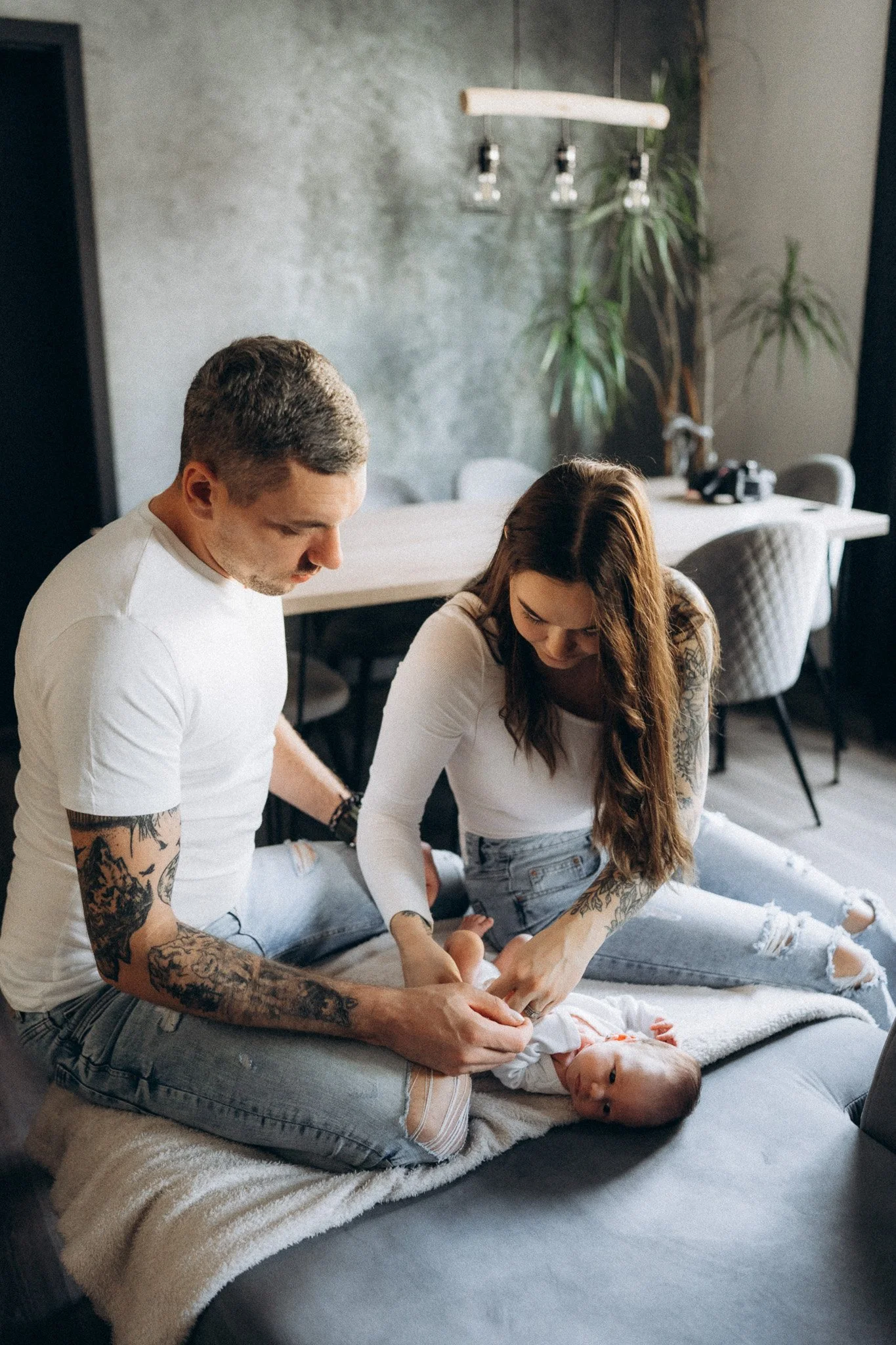 Přirozené novorozenecké focení v pohodlí domova