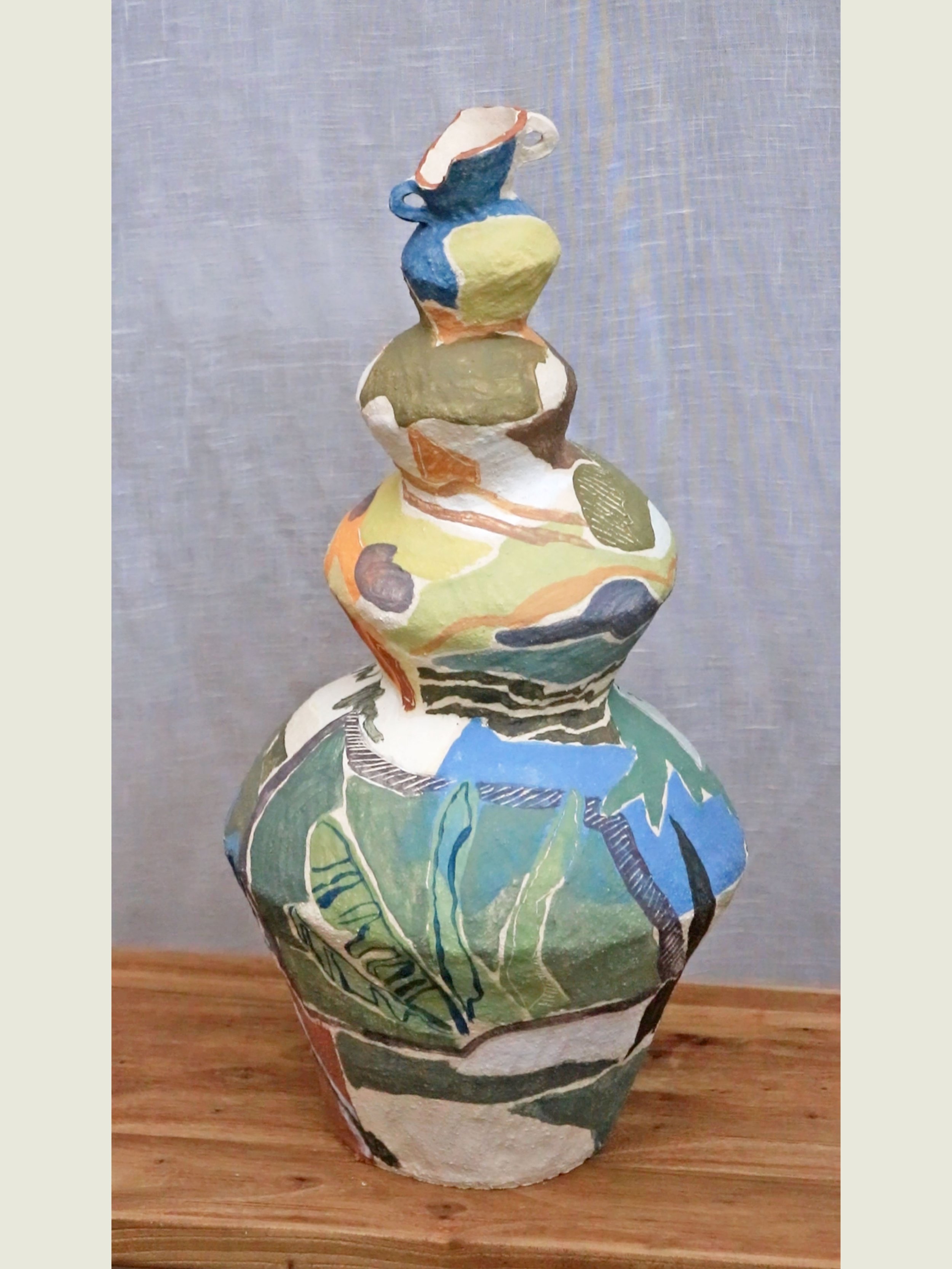 Wobble sculpture: approx 45cm tall / 22cm wide