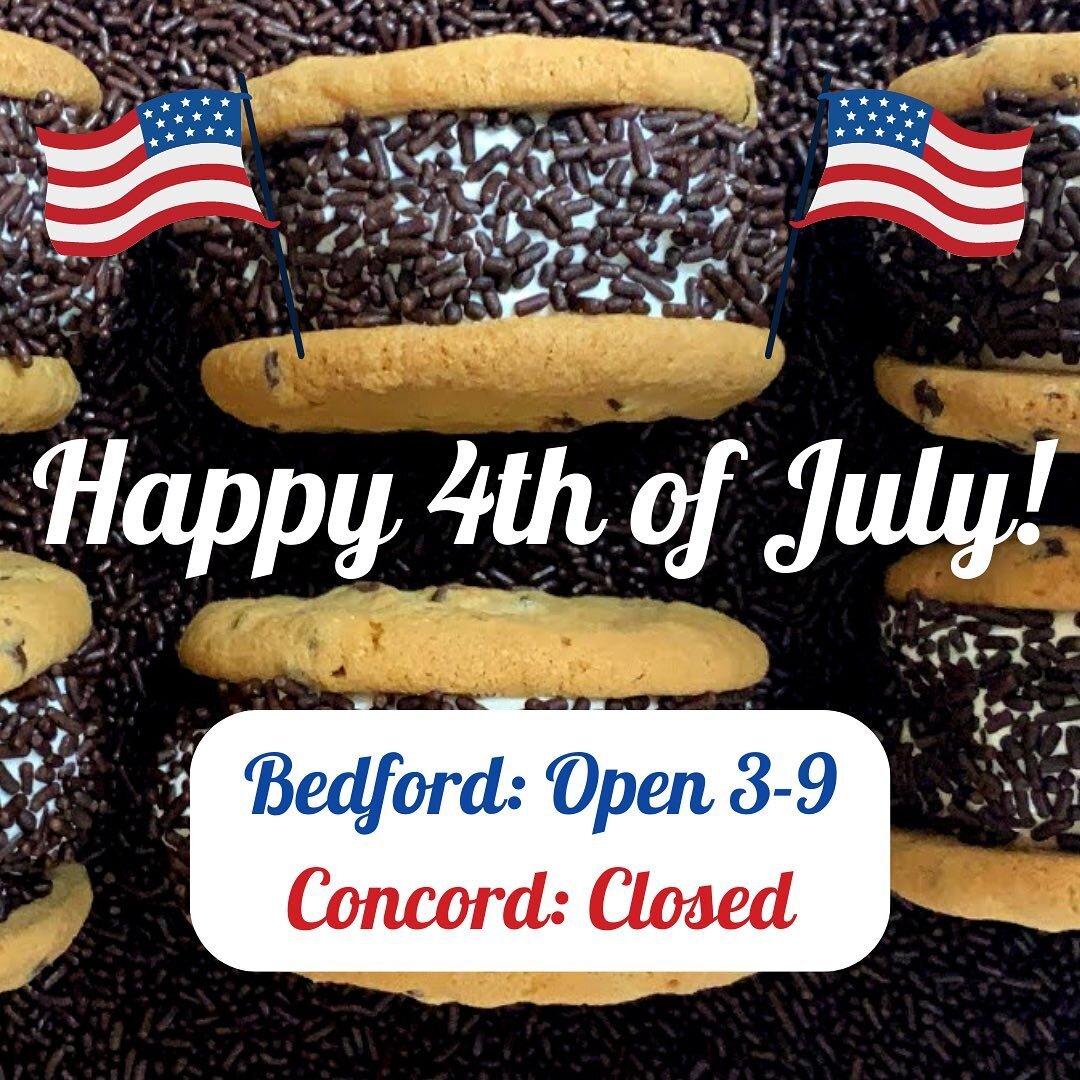 Happy 4th from BF! 🇺🇸☀️🎆 

Bedford shop open 3-9!🍦 
Concord shop closed today

#greatdayforicecream #gdfic #bedfordfarms #bedfordfarmsicecream