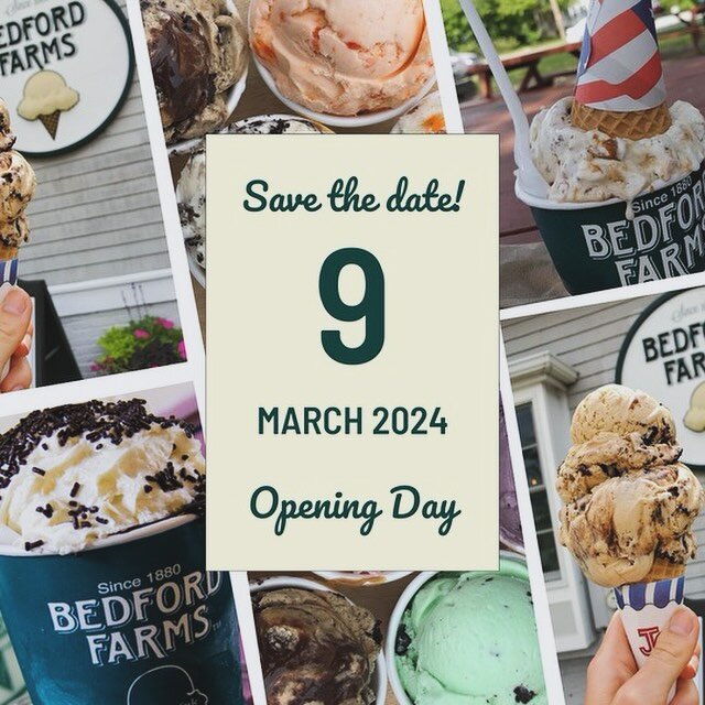 Two more days and BF will be back scooping again! Both shops opening this Saturday March 9th, 12-7pm. 🍦👏🏼🎉

#greatdayforicecream #gdfic #bedfordfarms #bedfordfarmsicecream