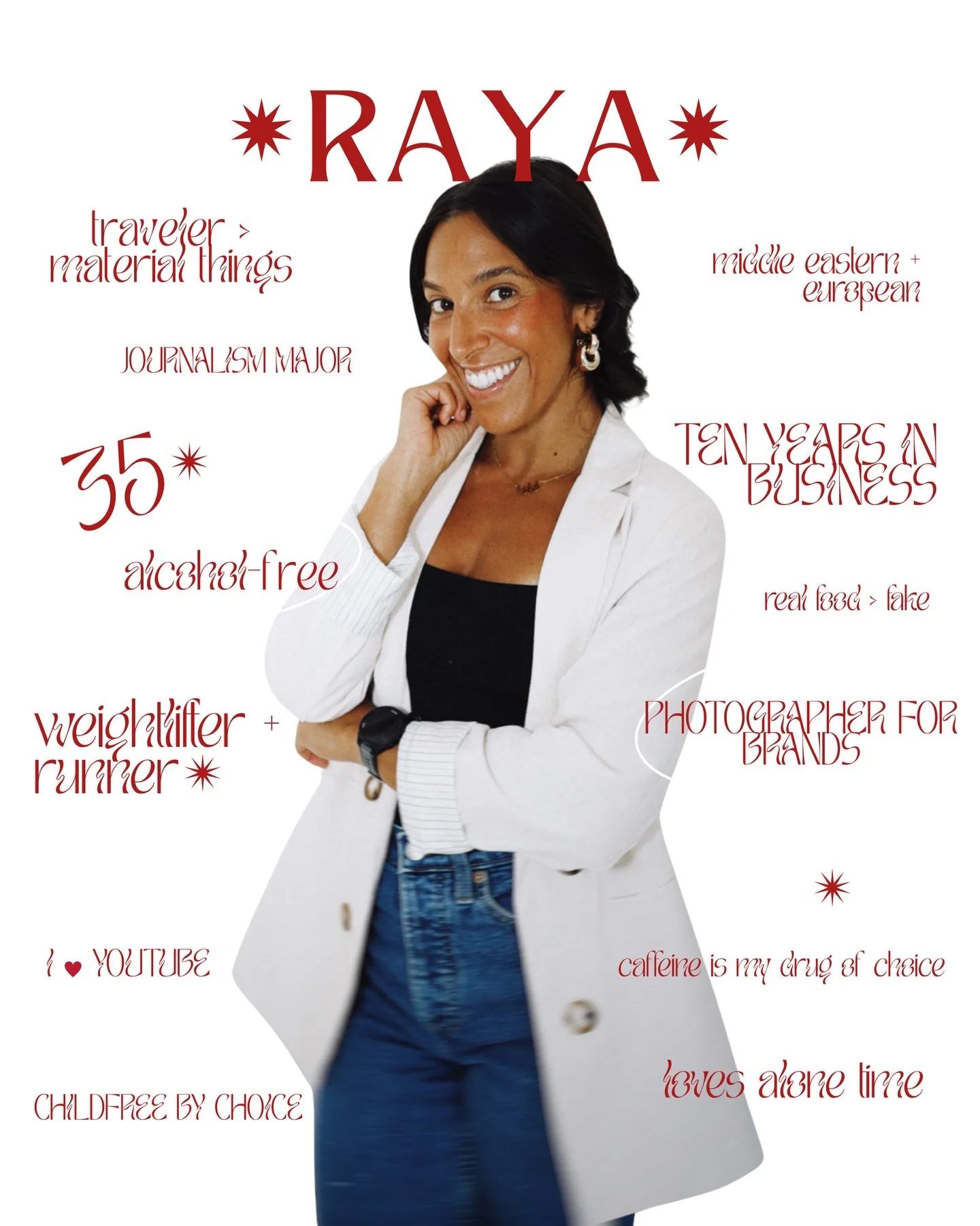 meet raya ❤️✨

traveler since birth, storyteller by trade, and 10 years deep in building something meaningful. from journalism roots to photographing brands, she&rsquo;s all about real > fake, growth > comfort, and living life on her own terms.