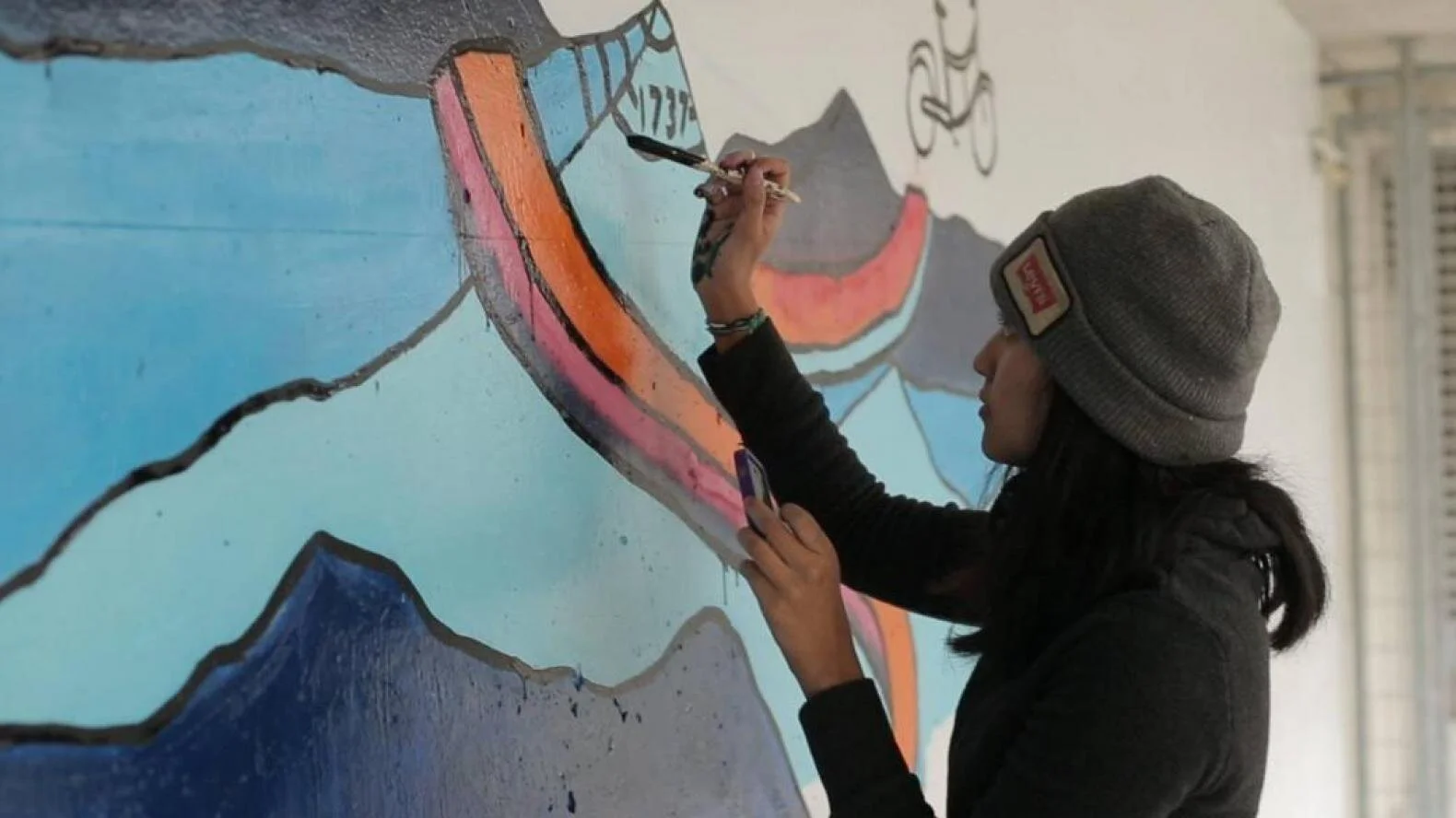 University of British Columbia Campus & Community Planning’s 'Beautify my bike cage' is a mural contest that animates bike cages and celebrates cycling at UBC. 
Meet Sofia Shamsunahar, second year UBC Faculty of Arts student and this year's winner.