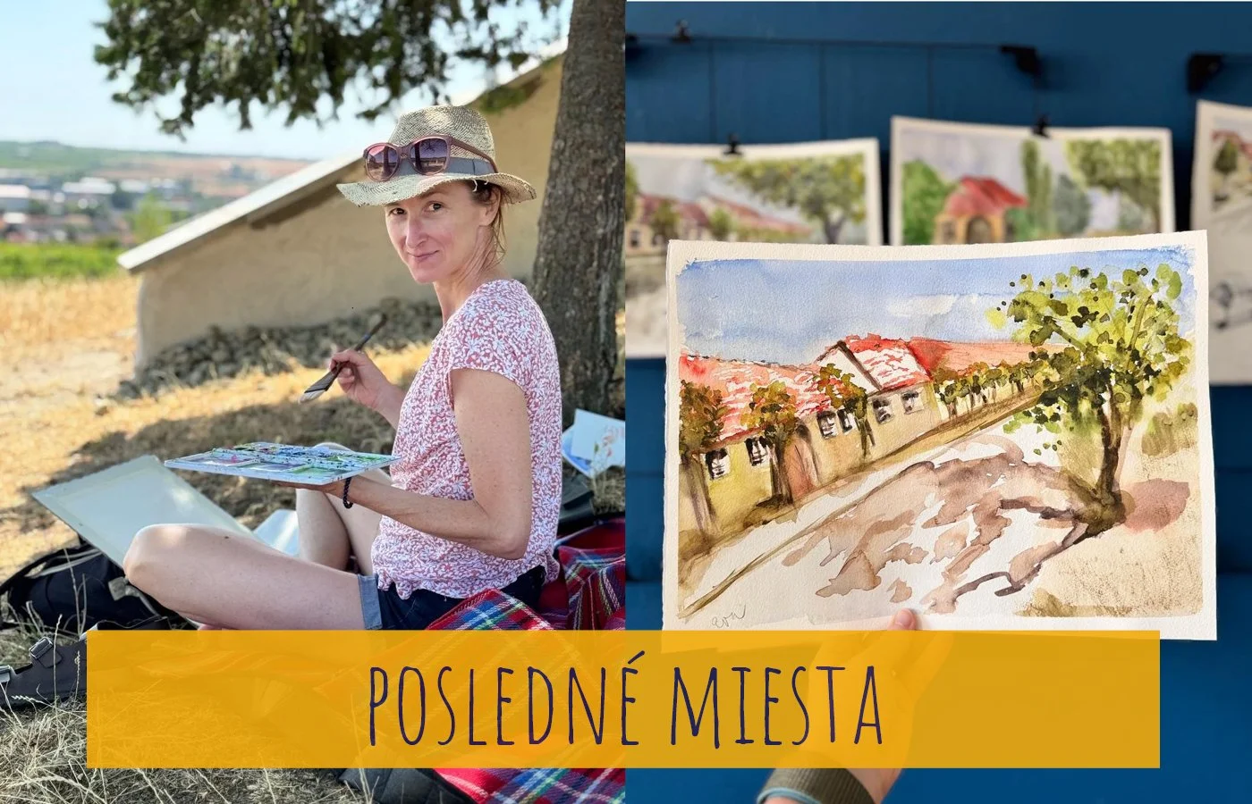 Letný trojdňový plenér - Akvarelová krajina &amp; mesto v Modre