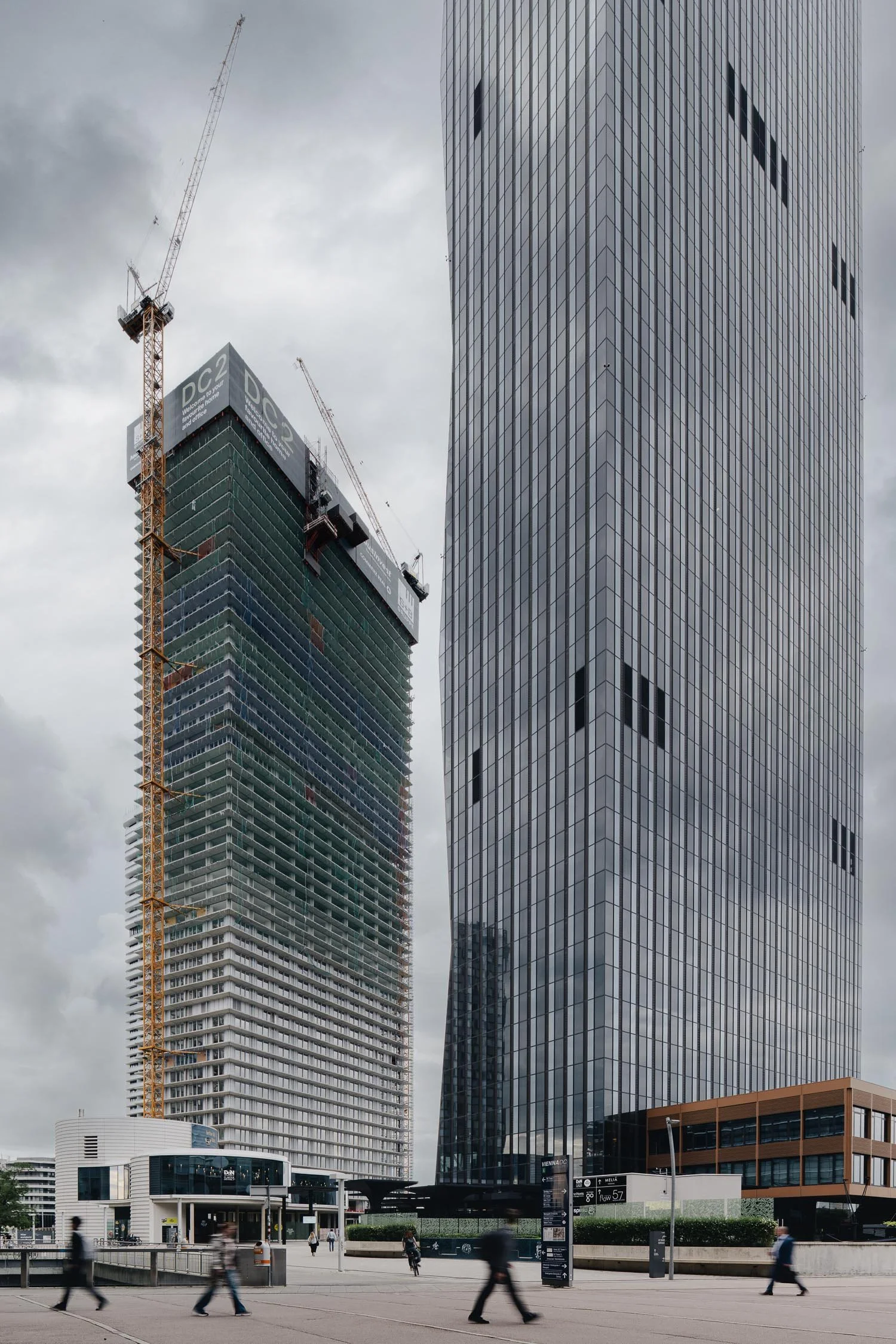 Baustellenfotos - Projekt DC Tower 2 für Porr in Wien