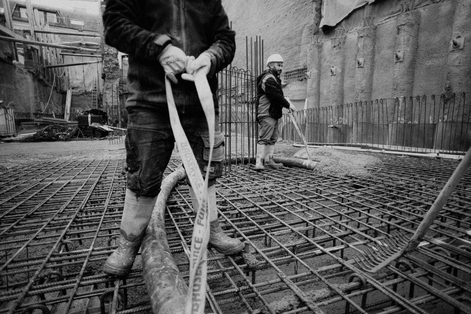 Betonage der Fundamentplatte 