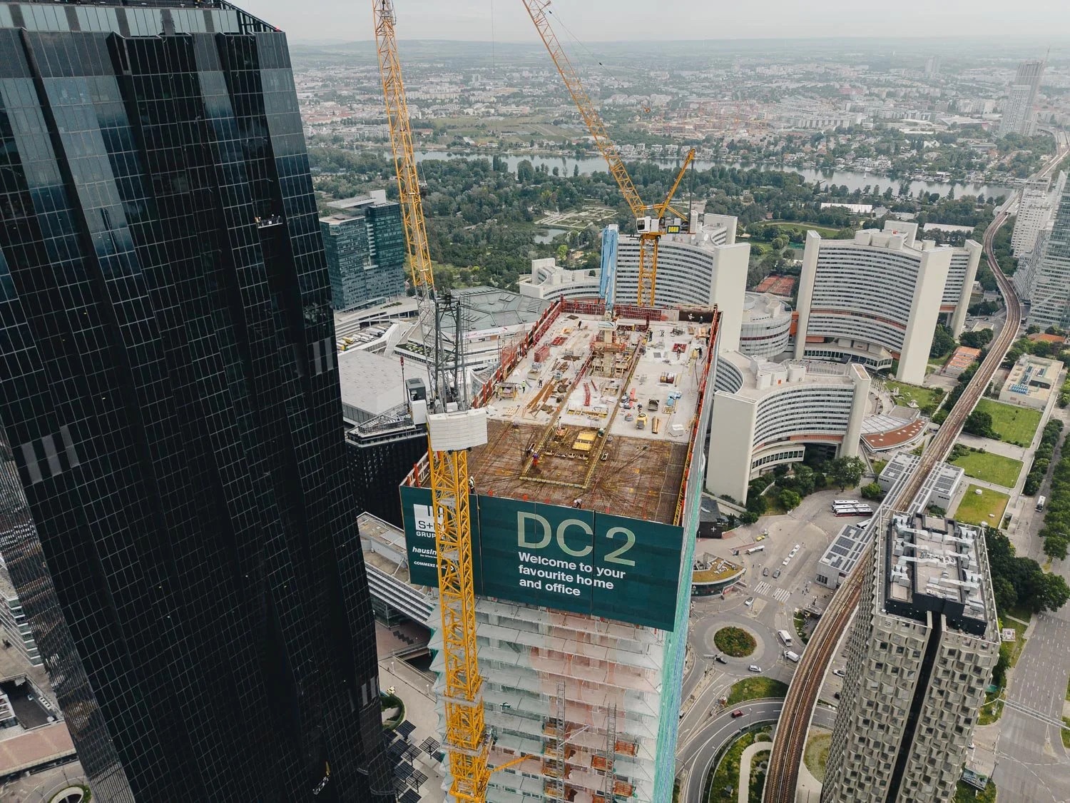 Baustellenfotos - Projekt DC Tower 2 für Porr in Wien